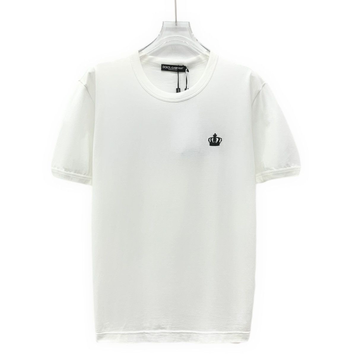 Dolce & Gabbana Dolce & Gabbana White Crown Embroidered T-shirt K26WX Size US S / EU 44-46 / 1 - 1 Thumbnail