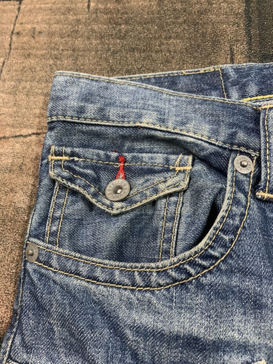 If Six Was Nine × Le Grande Bleu (L.G.B.) CRAZY double knee flare with multipocket jeans Size US 31 - 8 Thumbnail