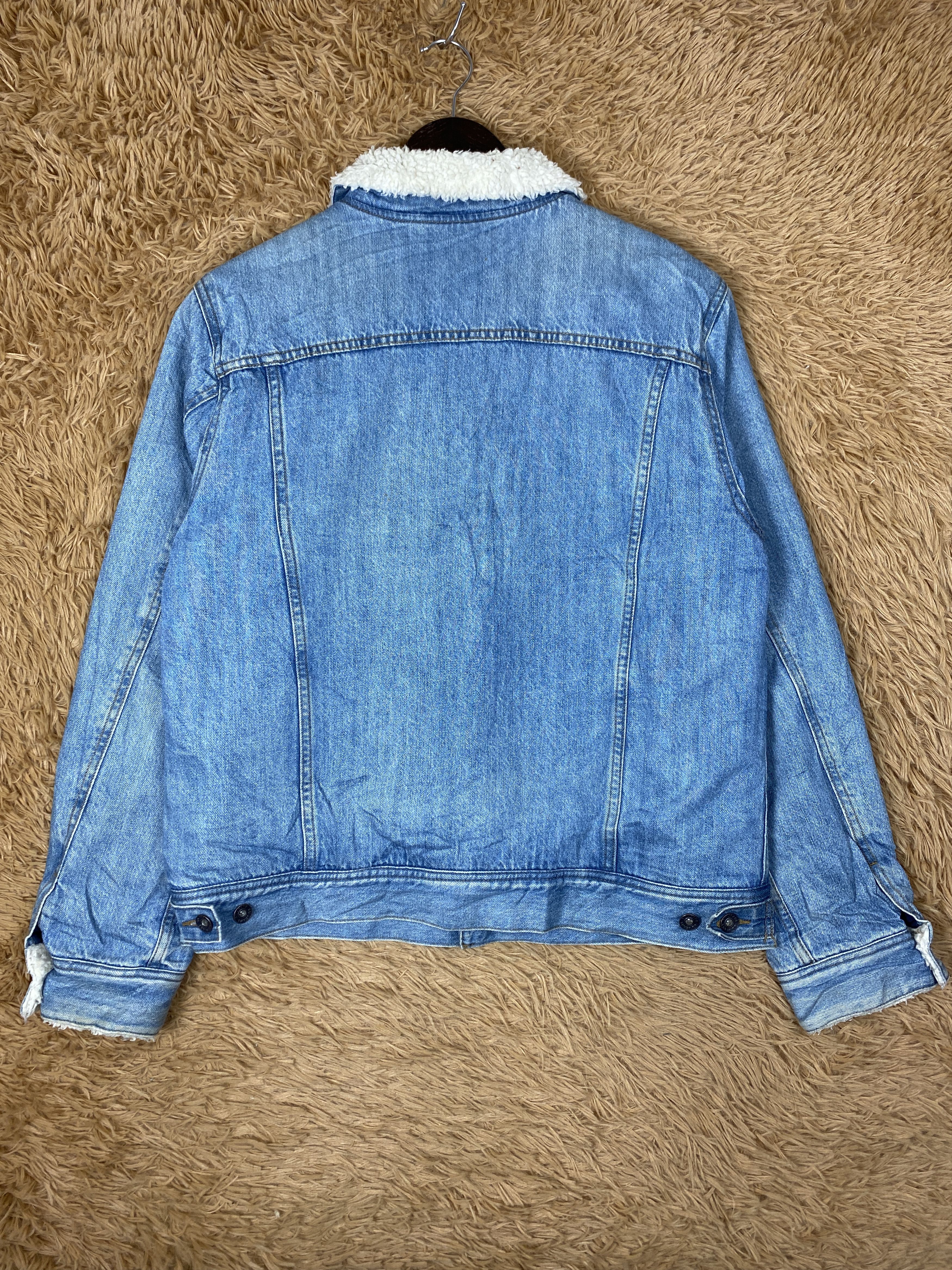 GU Vintage GU Sherpa Lining Blue Denim Jacket PJ2601 Size US M / EU 48-50 / 2 - 7 Thumbnail