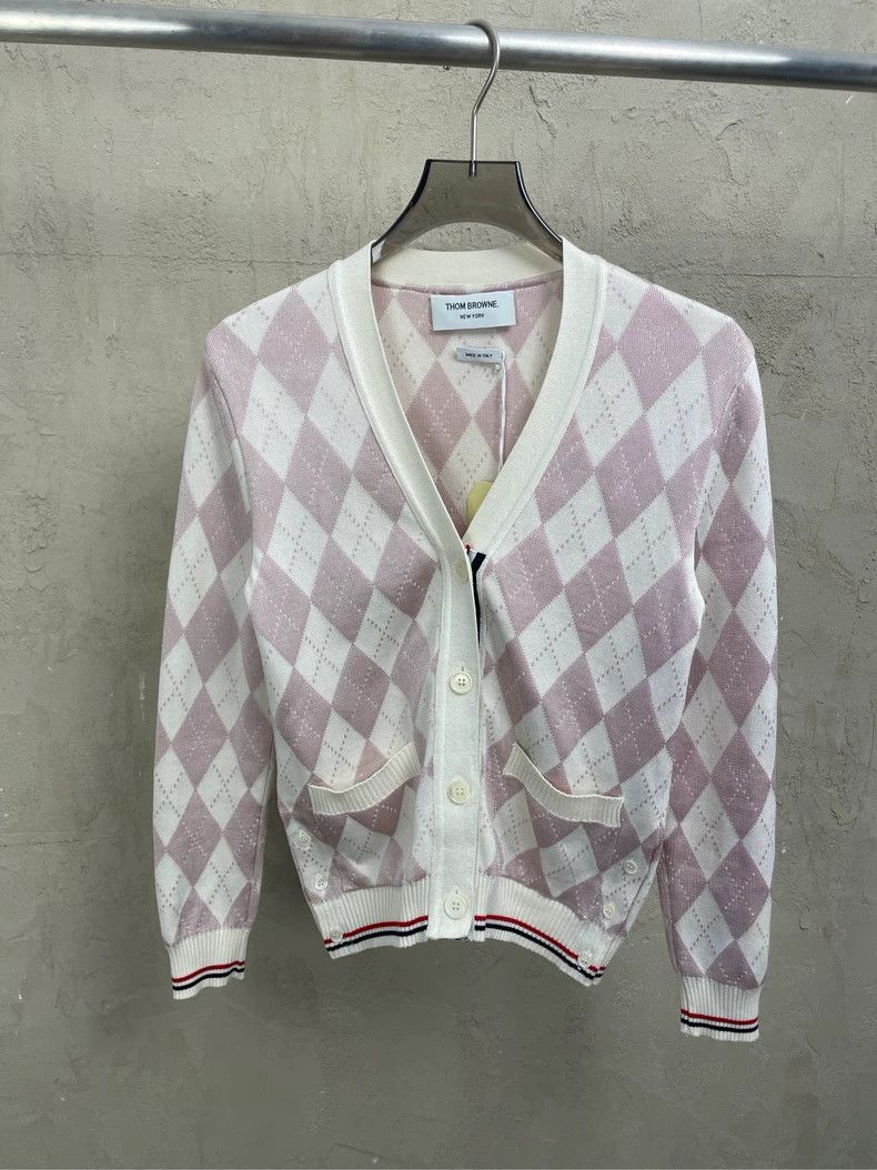 Thom Browne Thom browne White and purple color-matched diamond checkere Size XS / US 0-2 / IT 36-38 - 2 Thumbnail