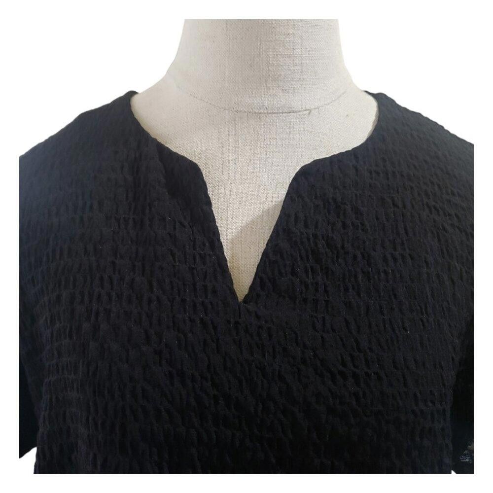 Designer CT1689 Ethyl Black Short Sleeve Top S Size S / US 4 / IT 40 - 2 Thumbnail