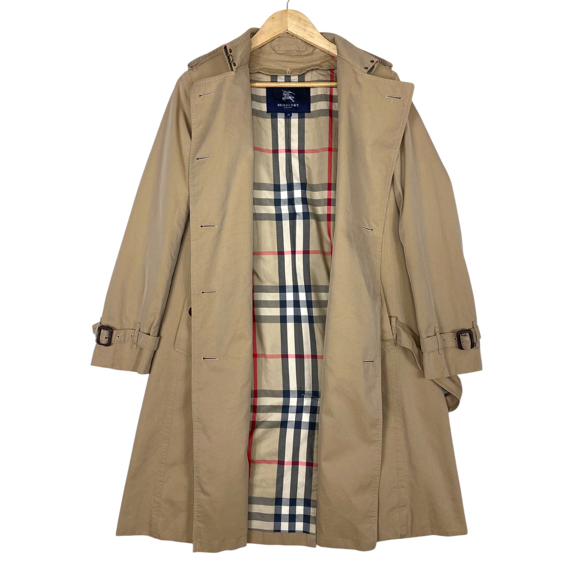 Burberry 💥 BURBERRY DOUBLE BRESTED BIEGE BELTED COAT Size US S / EU 44-46 / 1 - 2 Thumbnail