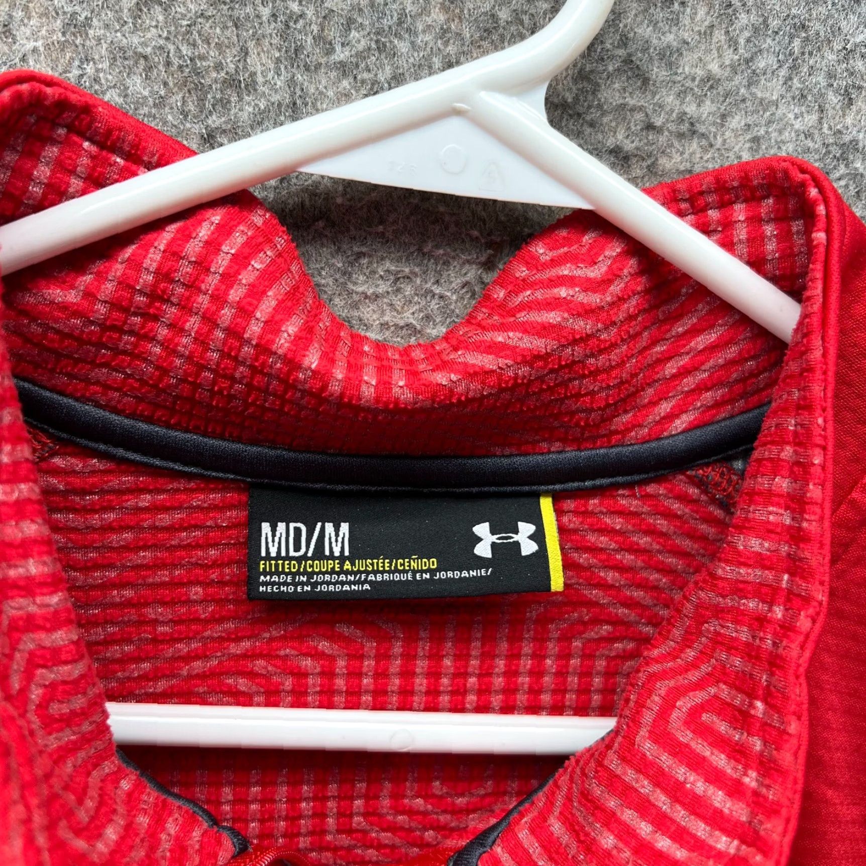 Under Armour Under Armour Sweatshirt Mens Medium Red Quarter Zip Fitted Pullover Stretch Size US M / EU 48-50 / 2 - 4 Thumbnail