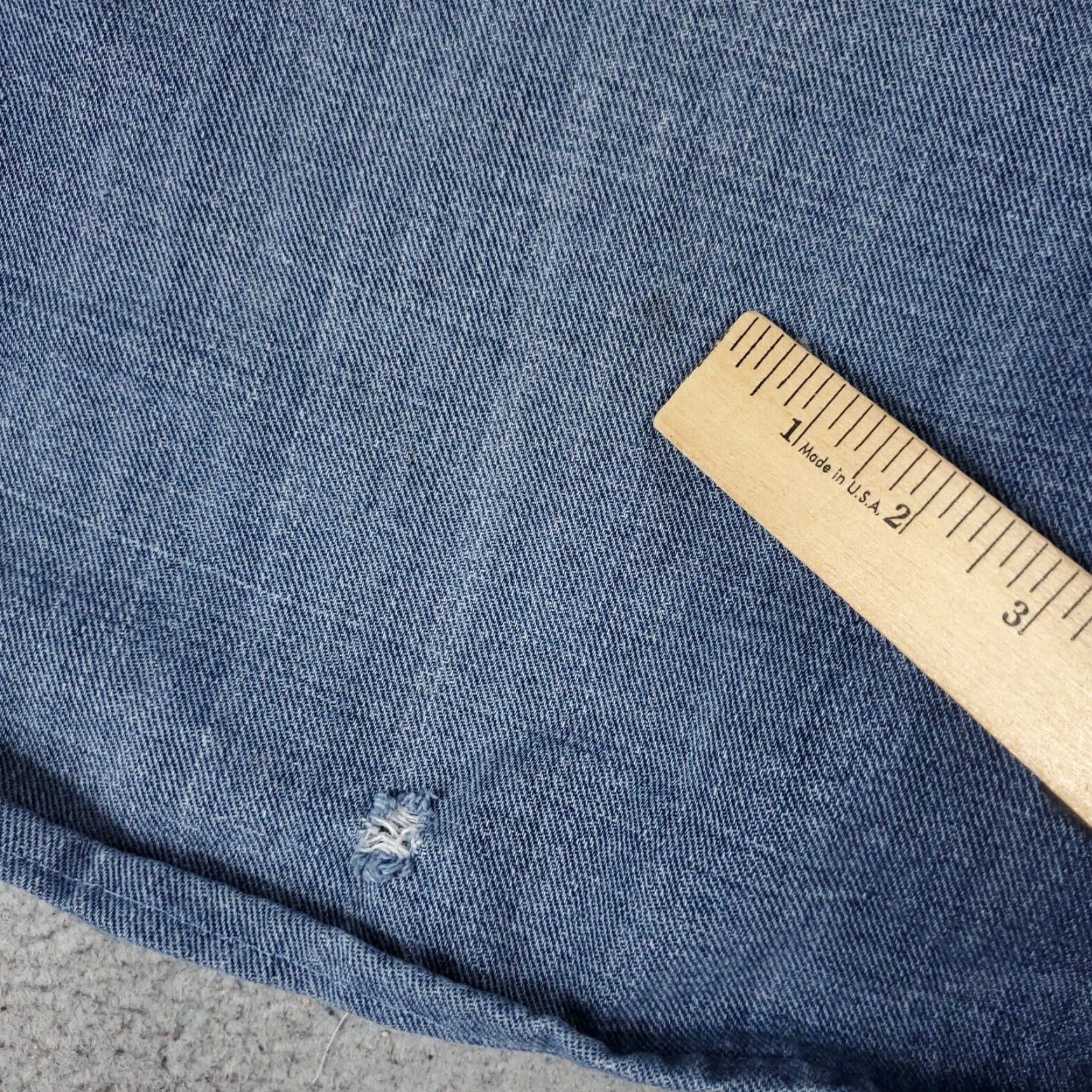 Denime LRG Men's 46 Blue Distressed Denim Shorts, Regular Fit, Casual Chino, 5-Pocket Design Size US 30 / EU 46 - 4 Thumbnail