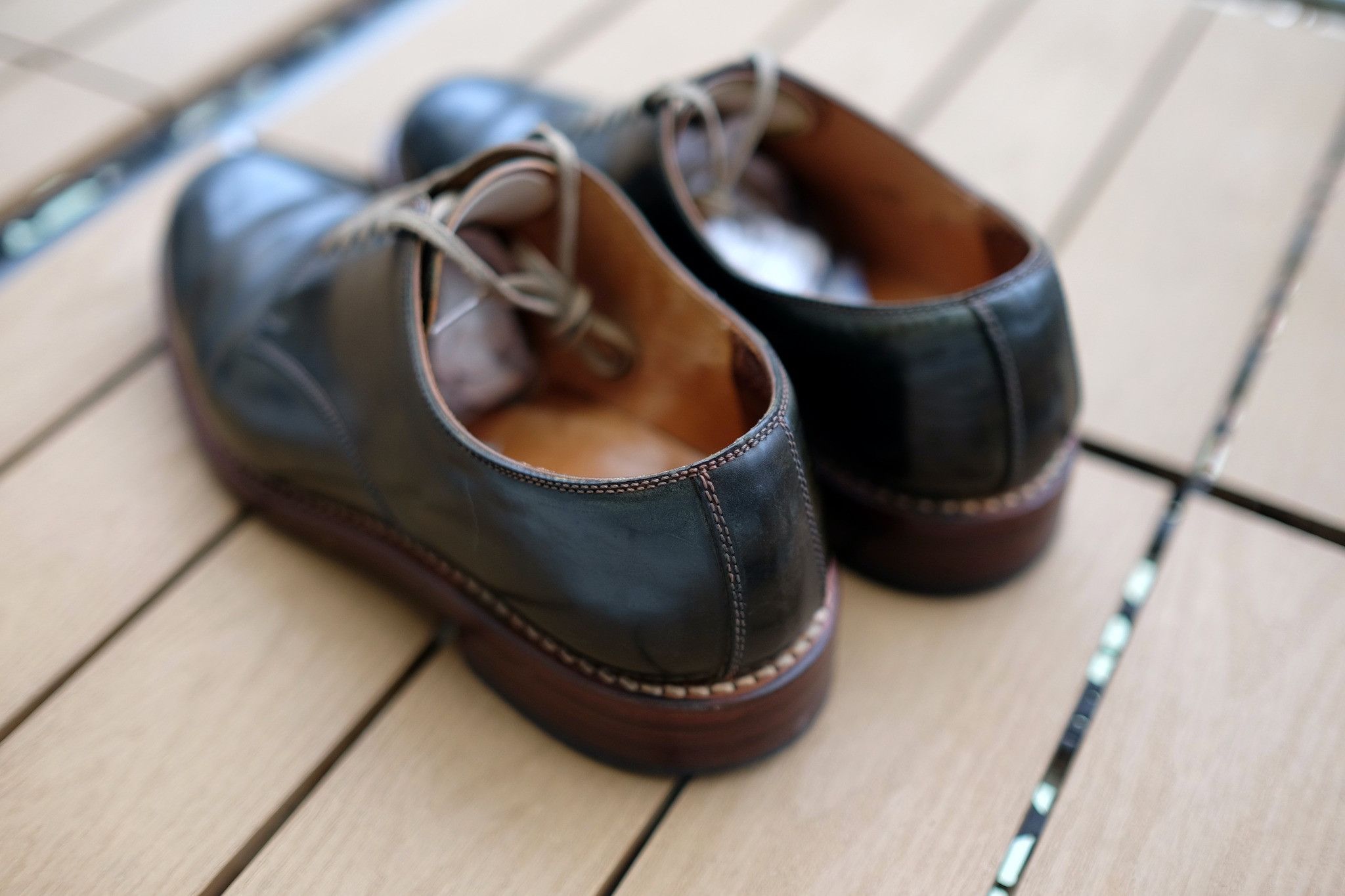 Other LEATHER ARTS & CRAFTS MOTO PLAIN TOE SHOES(Cordovan leather) Size US 4 / IT 34 - 3 Thumbnail