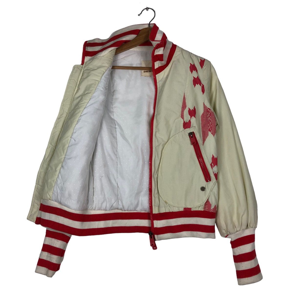 Diesel 🔥Vintage Cropped Biker Bomber Jacket Diesel Over Print Size US S / EU 44-46 / 1 - 11 Thumbnail