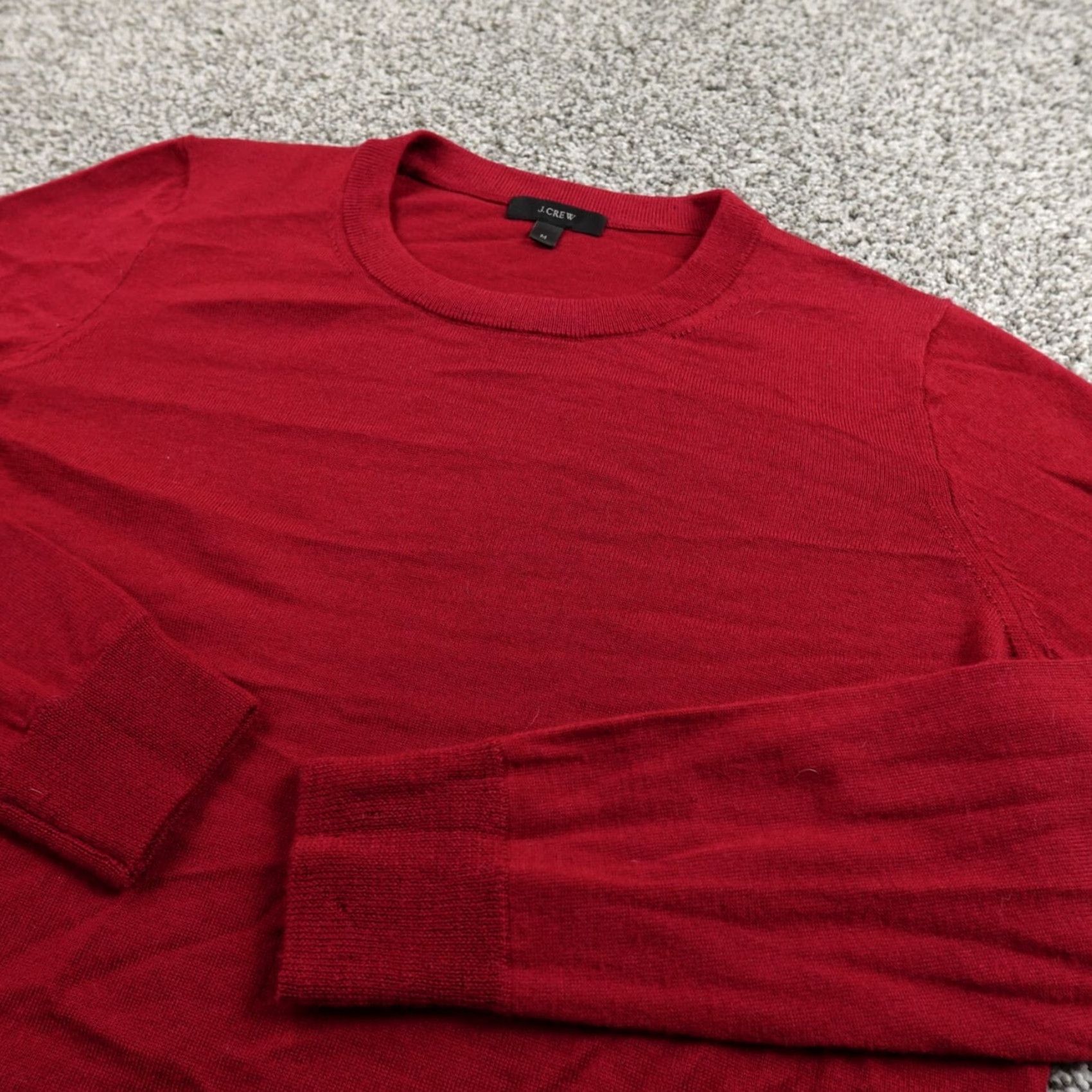J.Crew J.CREW Sweater Womens M Red Merino Wool Pullover Crewneck Preppy Soft Sweatshirt Casual Workwear Size M / US 6-8 / IT 42-44 - 2 Thumbnail