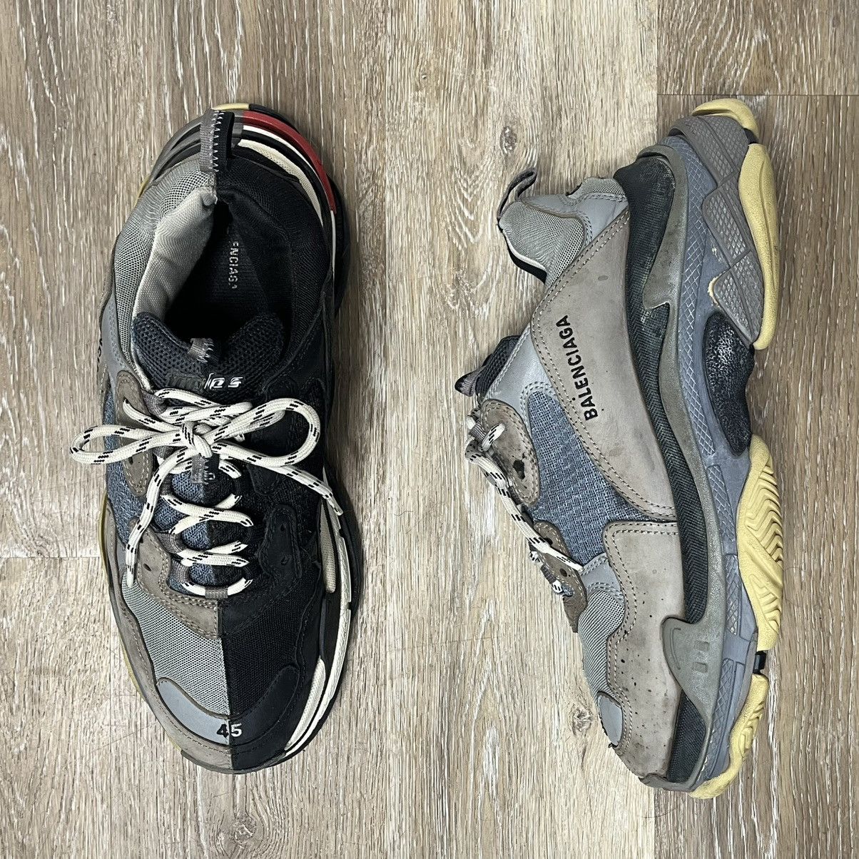 Balenciaga rare split balenciaga triple s Size US 12 / EU 45 - 2 Thumbnail
