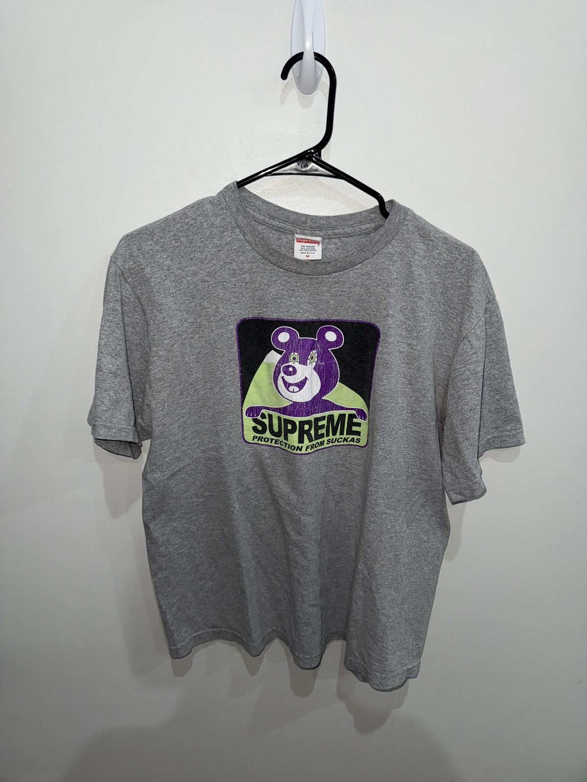 Supreme Supreme Protection From Suckas Tee - Grey Size US M / EU 48-50 / 2 - 1 Thumbnail