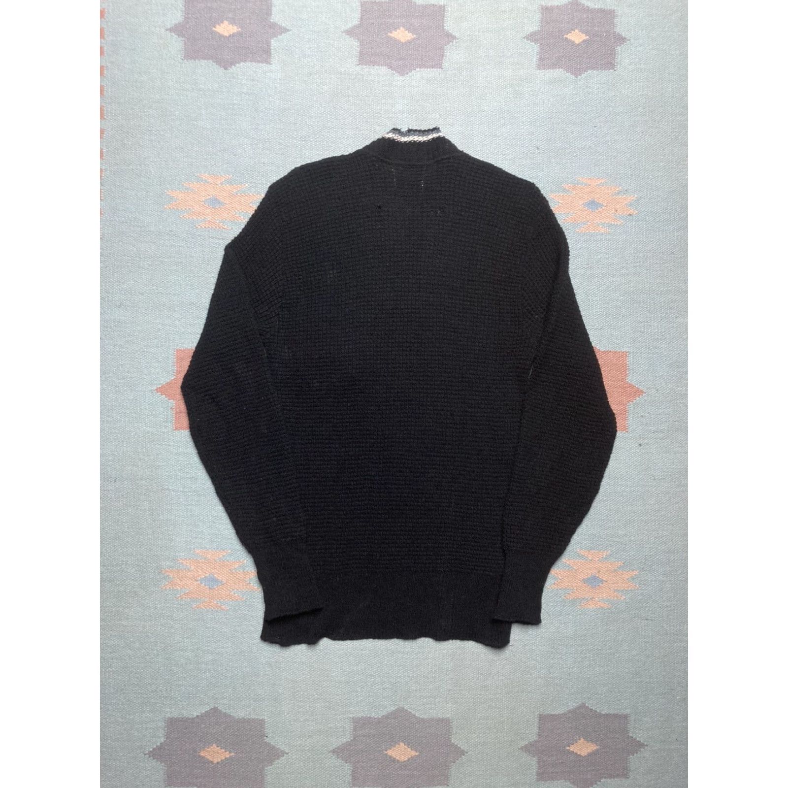 Vintage VINTAGE pullover sweater Shetland wool black Waldorf Medium 50s 60s Size US M / EU 48-50 / 2 - 7 Thumbnail