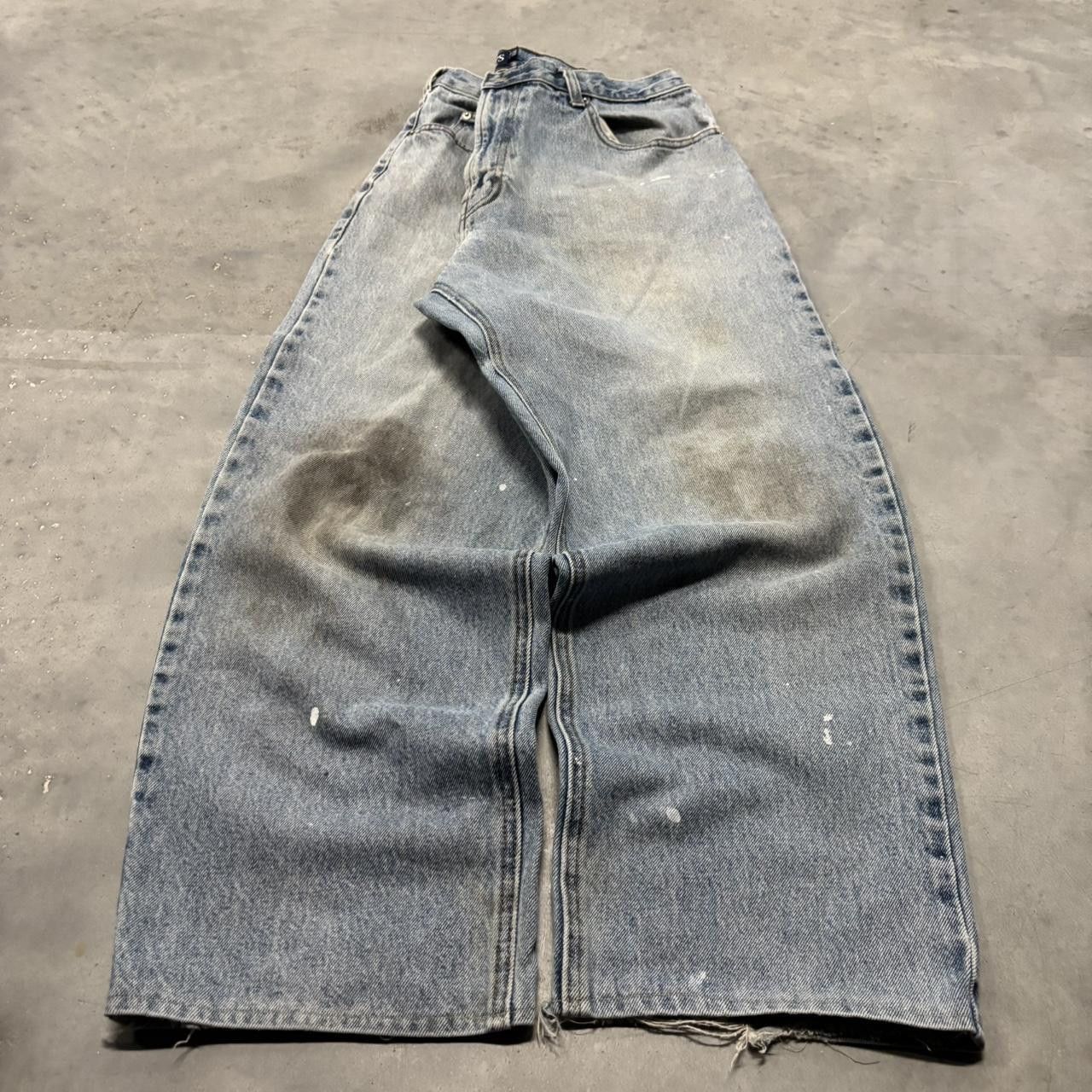 Japanese Brand × Vintage Crazy Vintage Y2K/2000s Baggy Grunge Light Wash Denim Jeans! Size US 34 / EU 50 - 3 Thumbnail