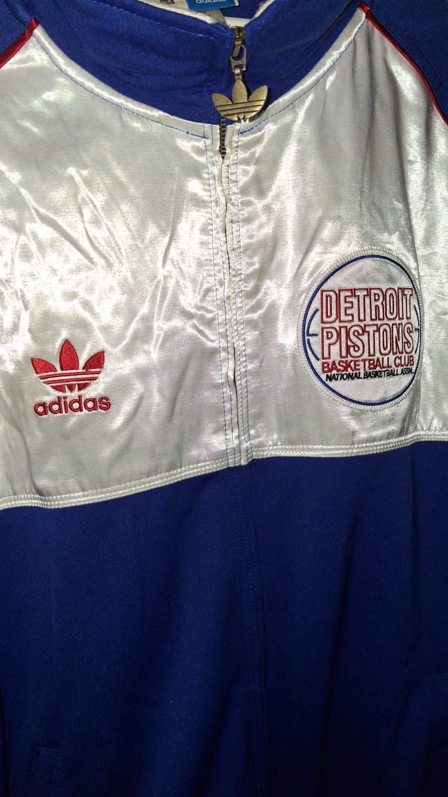 Adidas × NBA Detroit Pistons warmup jacket championship NBA 89 90 04 Size US XL / EU 56 / 4 - 5 Thumbnail