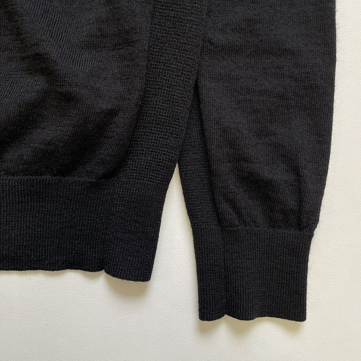 Comme des Garcons Black Wool Zip Front Cardigan Size US M / EU 48-50 / 2 - 10 Thumbnail