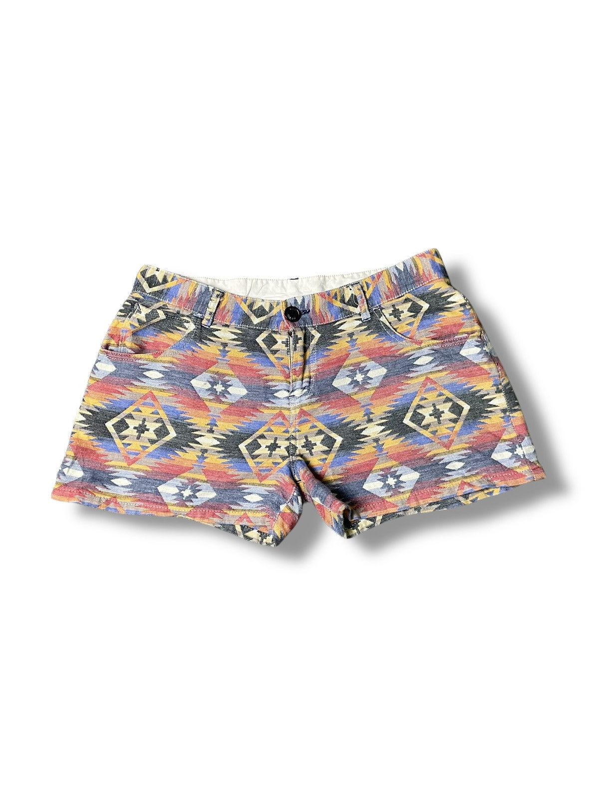 Japanese Brand × Vintage Vintage BIG BILL Native Abstract Shorts (78) Size US 29 - 1 Thumbnail