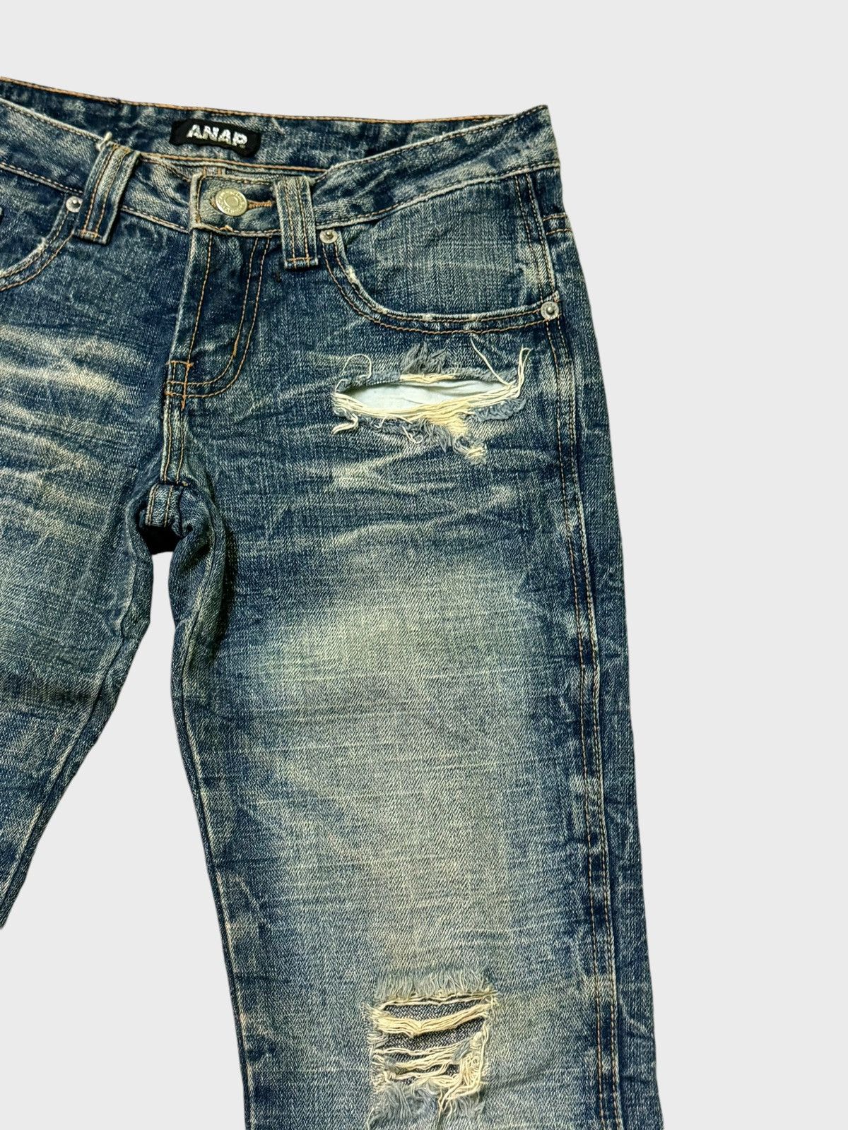 Hysteric Glamour Distressed Anap Low Raise Claw Mark Junya Watanabe Denim Size US 28 / EU 44 - 5 Thumbnail