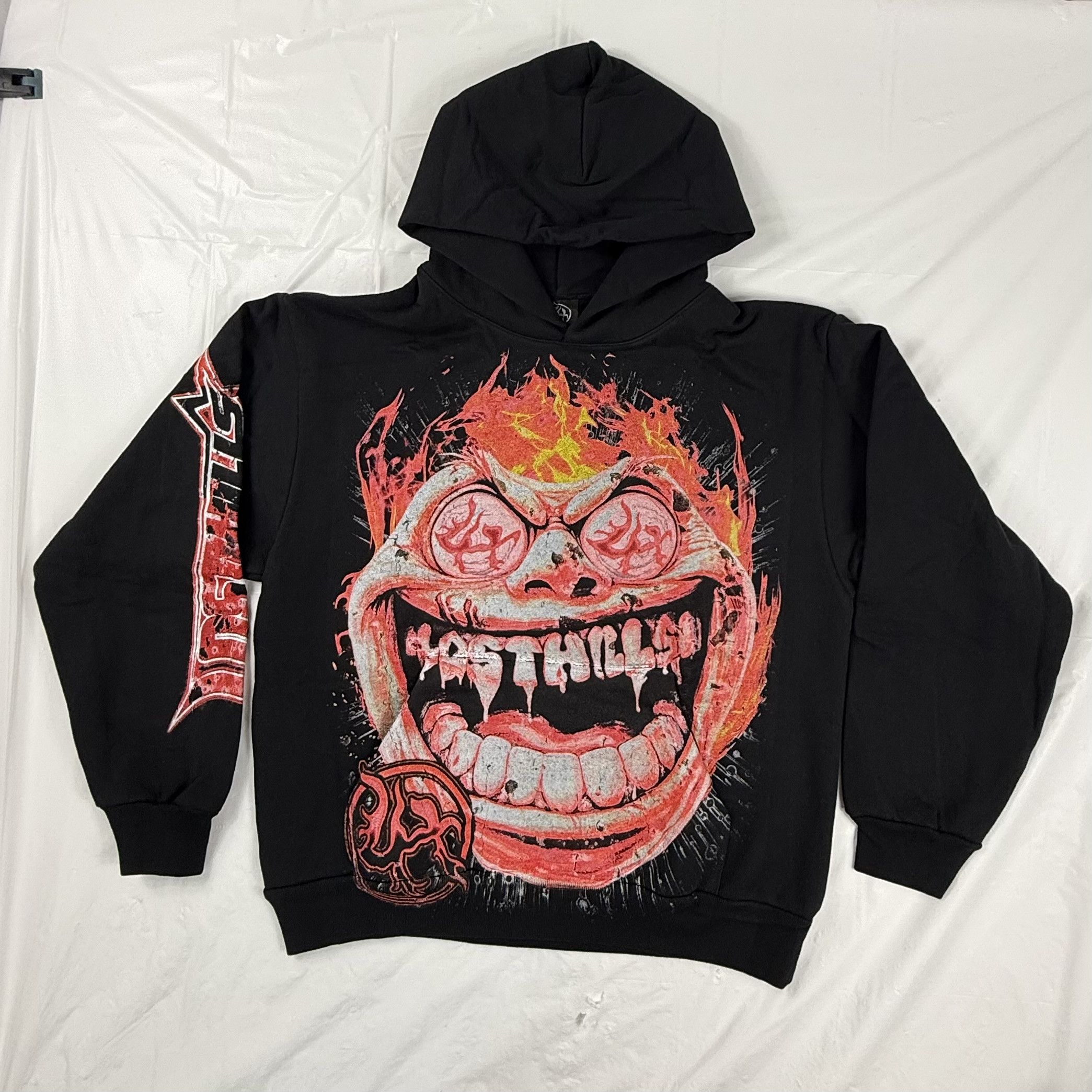 Lost hills Lost Hills Black Graphic Hoodie Flaming Face Sweatshirt Size US M / EU 48-50 / 2 - 1 Thumbnail