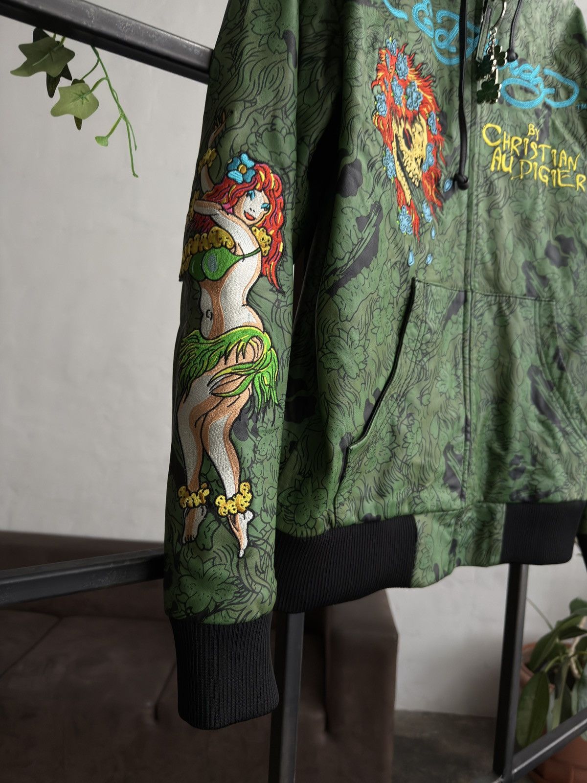 Ed Hardy Vintage Ed Hardy by Christian Audigier Leather Bomber Jacket Size US L / EU 52-54 / 3 - 5 Thumbnail