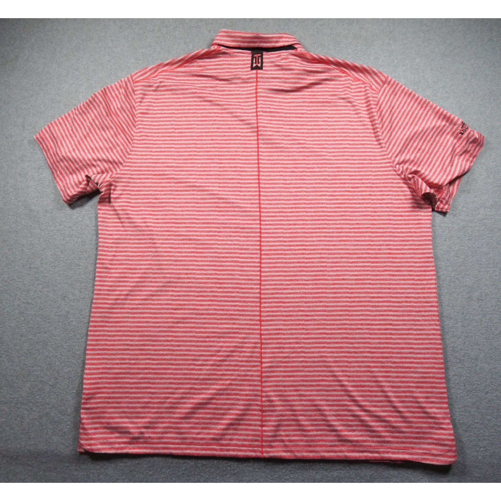 Nike Nike Tiger Woods Dri-Fit Polo Shirt Mens XL Red Striped Golf Boulder Ridge Polyester Spandex Logo Cap Neck Collared Short Sleeve Men’s Golf Shirt Size US XL / EU 56 / 4 - 5 Thumbnail