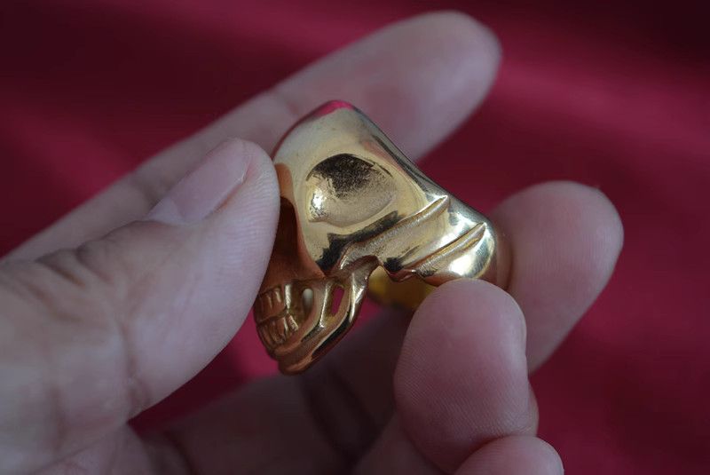 Jewelry Skull Design Jewelry Rings Open Size Chrome Ring (Size 7-13) Size ONE SIZE - 2 Thumbnail