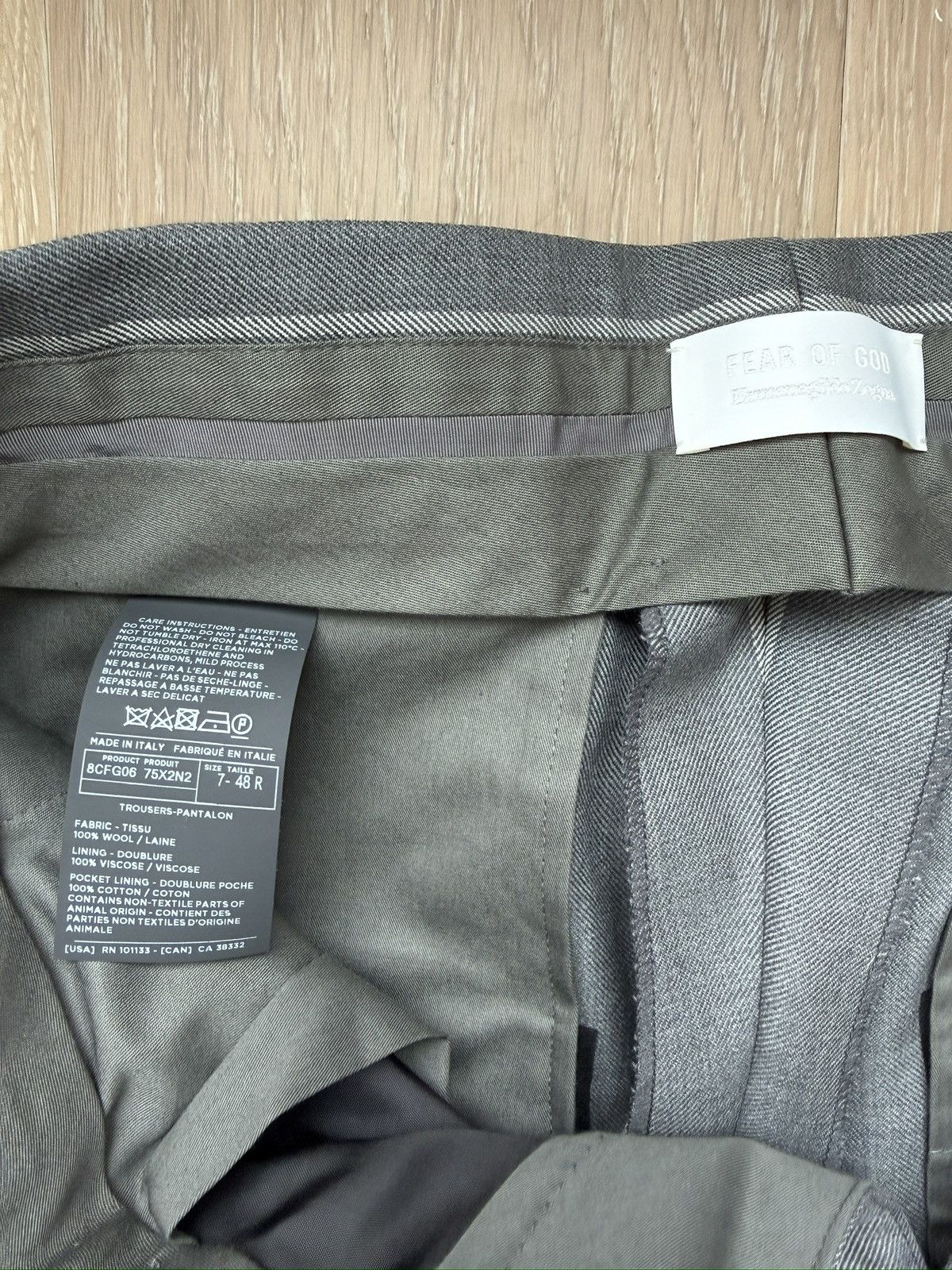Ermenegildo Zegna × Fear of God Fear of God x Ermenegildo Zegna Wool Double Pleat Pants Size 48R - 3 Thumbnail