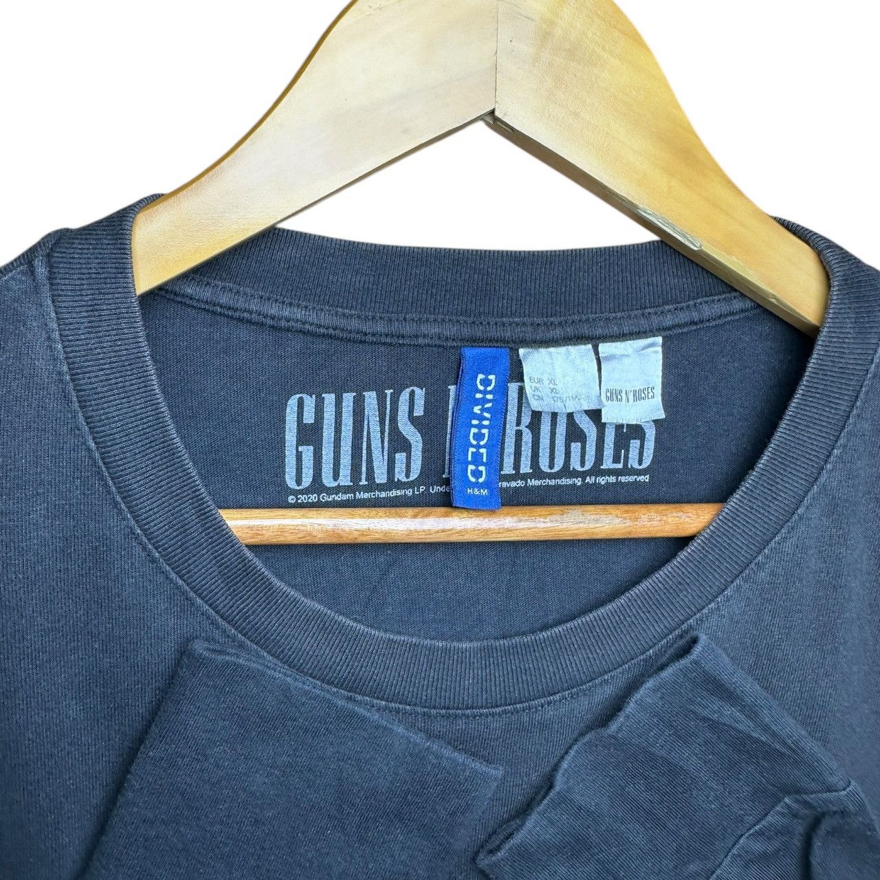 Guns N' Roses × H&M × Vintage Guns N Roses Small Black Longsleeve Appetite For Destruction Size US XL / EU 56 / 4 - 5 Thumbnail