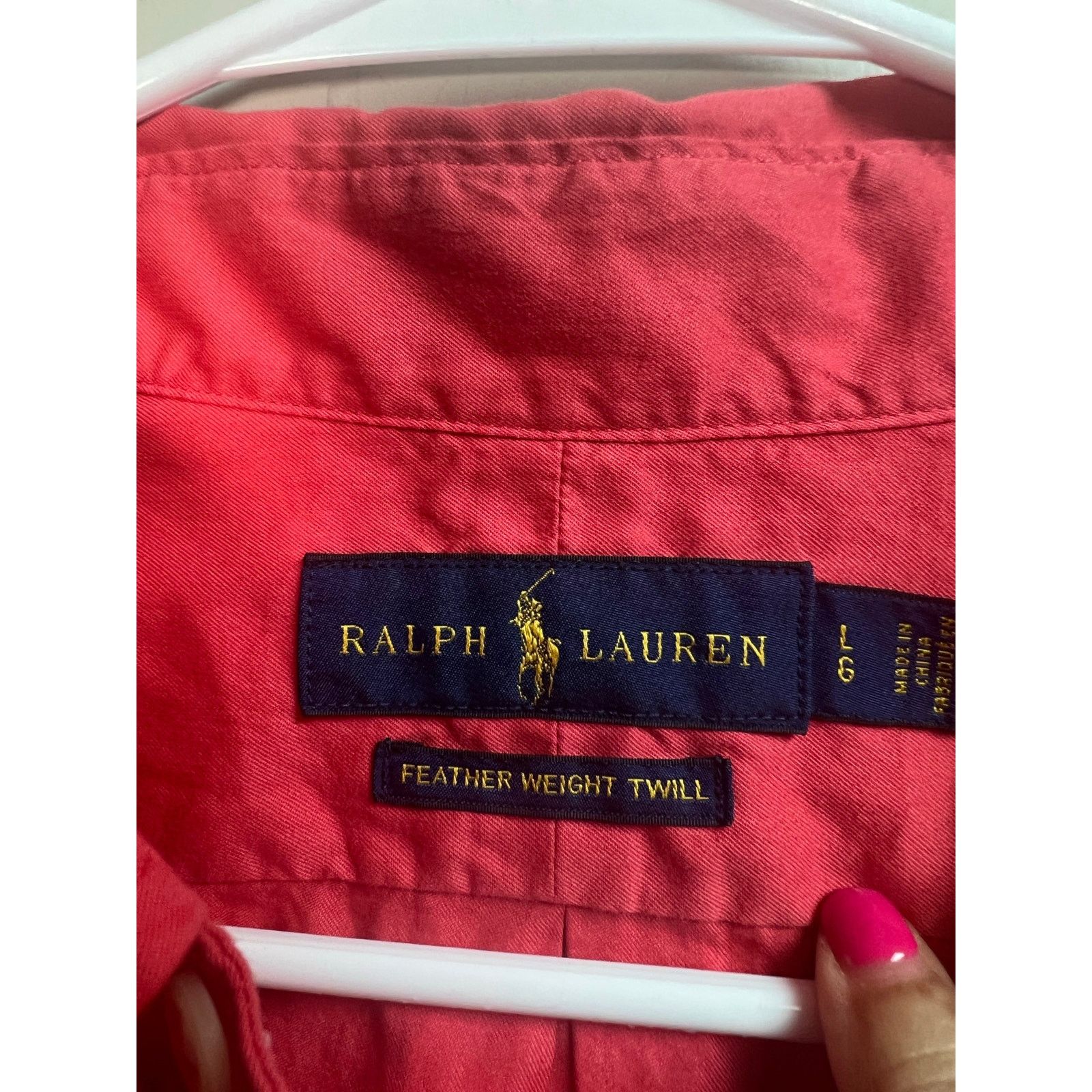 Ralph Lauren Ralph Lauren Feather Weight Twill Cotton Men's Large Salmon Size US L / EU 52-54 / 3 - 3 Thumbnail