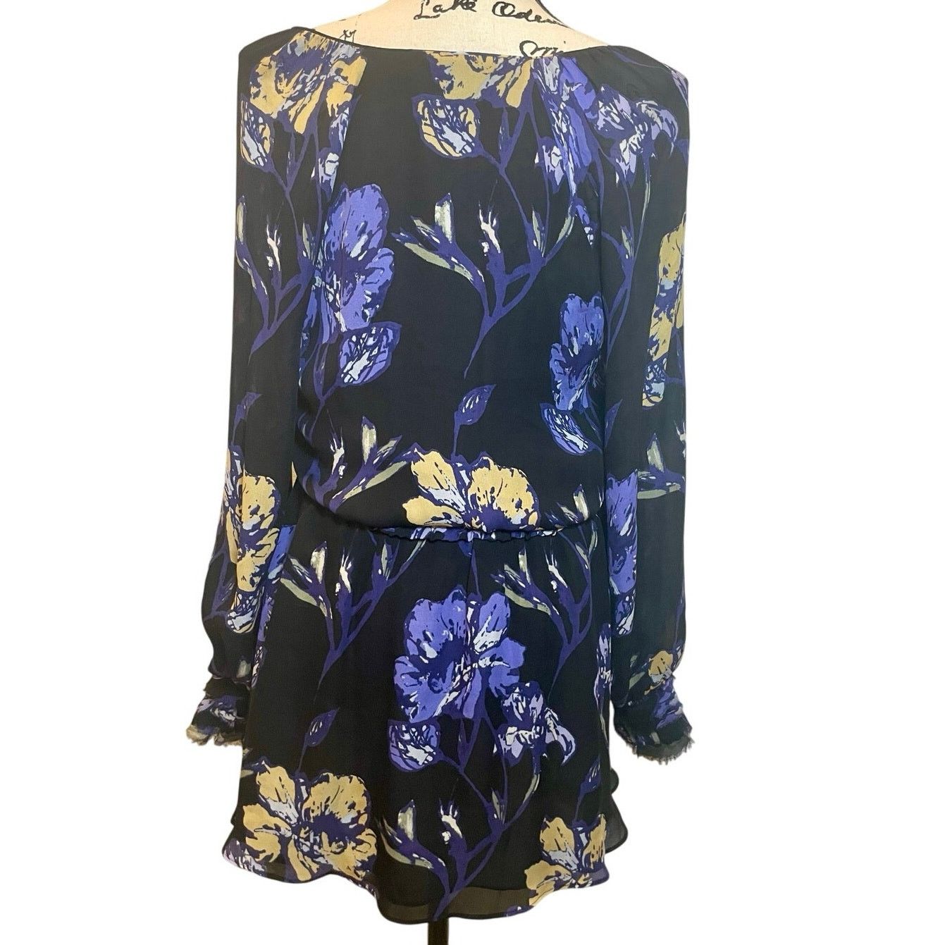 Ramy Brook RAMY BROOK MINI DRESS MILENE SILK FLORAL RUFFLE SMOCKE SZ S Size S / US 4 / IT 40 - 19 Thumbnail