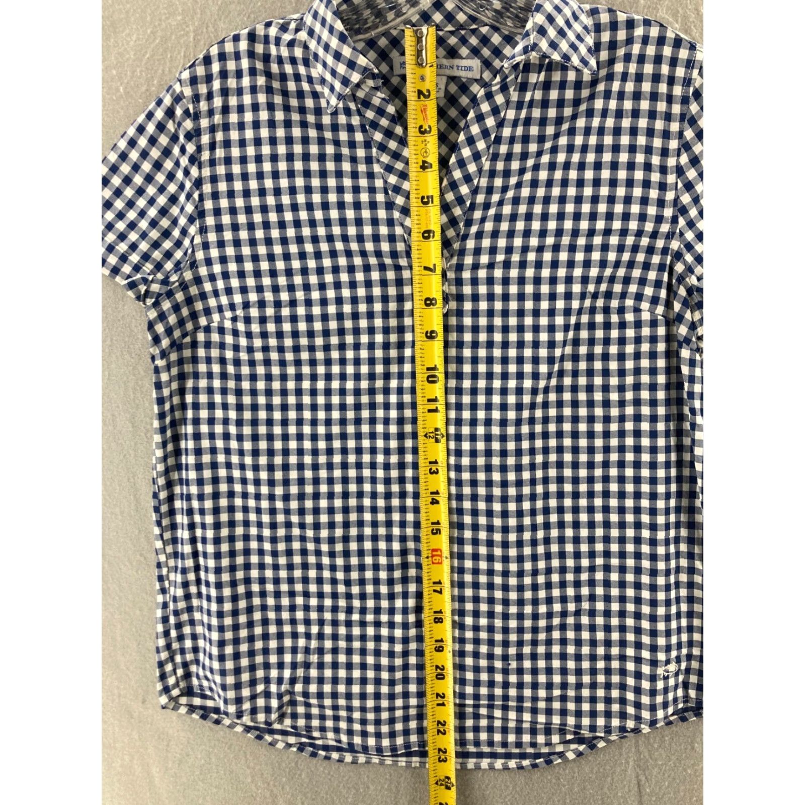 Southern Tide SOUTHERN TIDE Shirt Womens XS Plaid Short Sleeve Adult XS Multicolor Nylon Blend Blouse Beach Mens Womens Size XS / US 0-2 / IT 36-38 - 3 Thumbnail