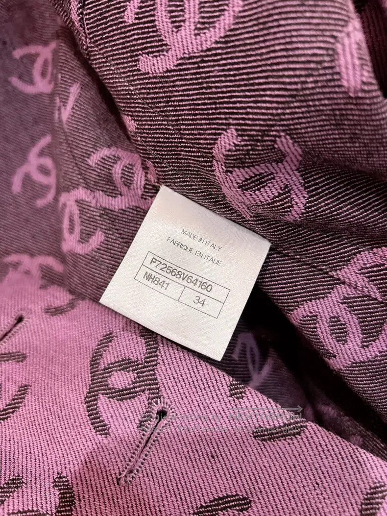 Chanel Chanel 22S spring and summer full logo denim jacket four-p Size XXS / US 00 / IT 34 - 7 Thumbnail