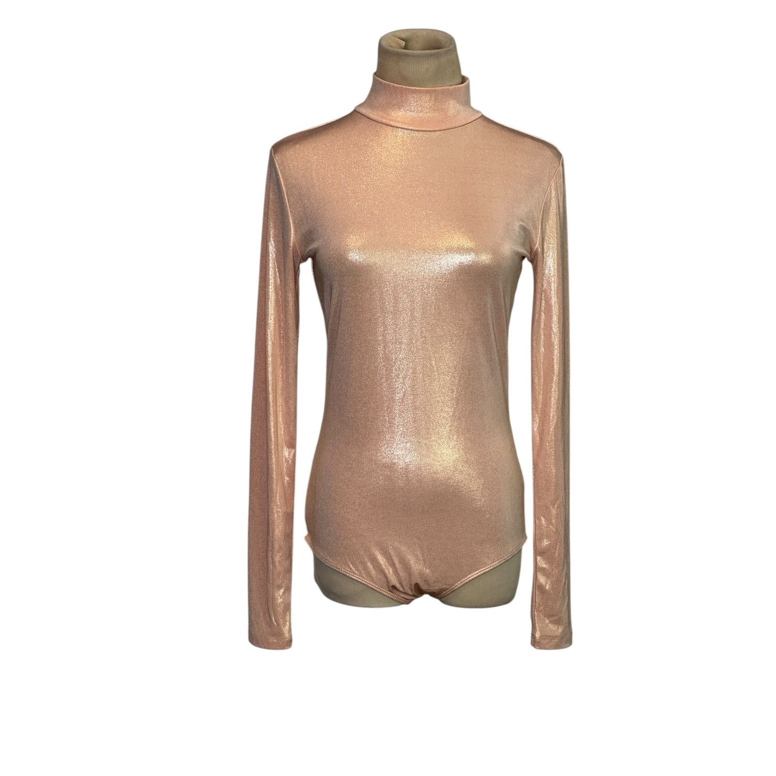 Zara Zara metallic pink long sleeves bodysuit size Medium Size M / US 6-8 / IT 42-44 - 16 Thumbnail