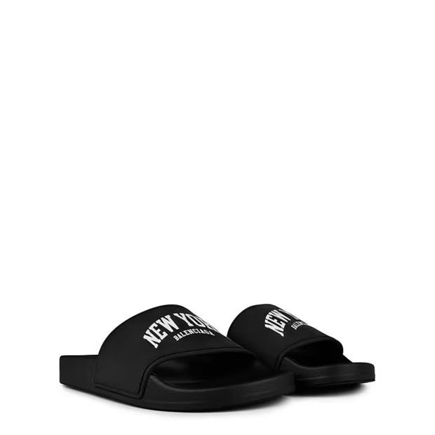 Balenciaga o1g2r1mq0924 Rubber Slippers in Black Size US 7 / IT 37 - 3 Thumbnail