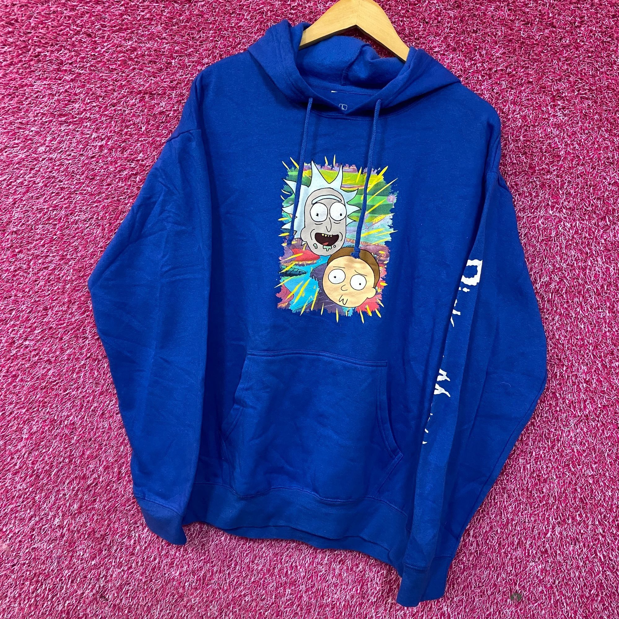 Ripple Junction Adult Swim Rick and Morty Graphic Print Hoodie Large Size US L / EU 52-54 / 3 - 3 Thumbnail