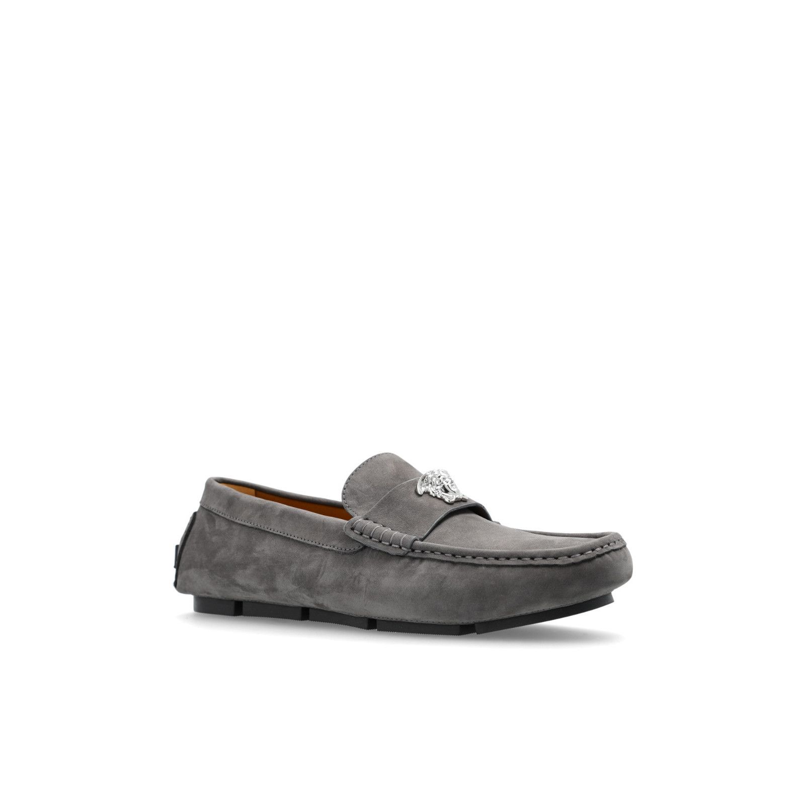 Versace VERSACE Gray Suede Loafers New And Authentic (Men's size:9;) Size US 9 / EU 42 - 2 Thumbnail