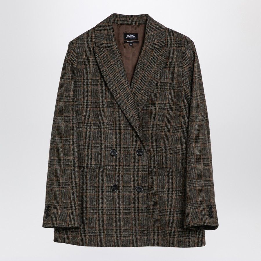 A.P.C. o1d2blof0724 Double-breasted Jacket in Multicolor Size S / US 4 / IT 40 - 1 Thumbnail
