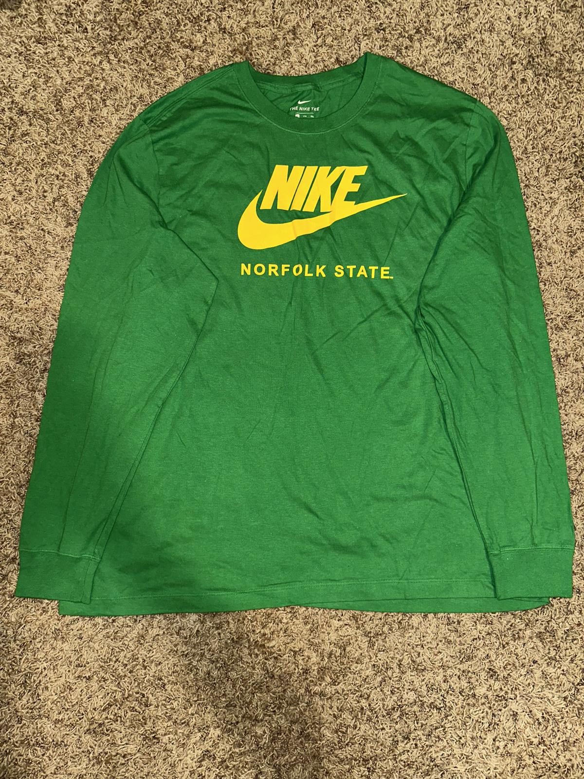 Nike Nike Men's College Norfolk State 365 Long-Sleeve Green T-Shirt Size US XXL / EU 58 / 5 - 1 Thumbnail