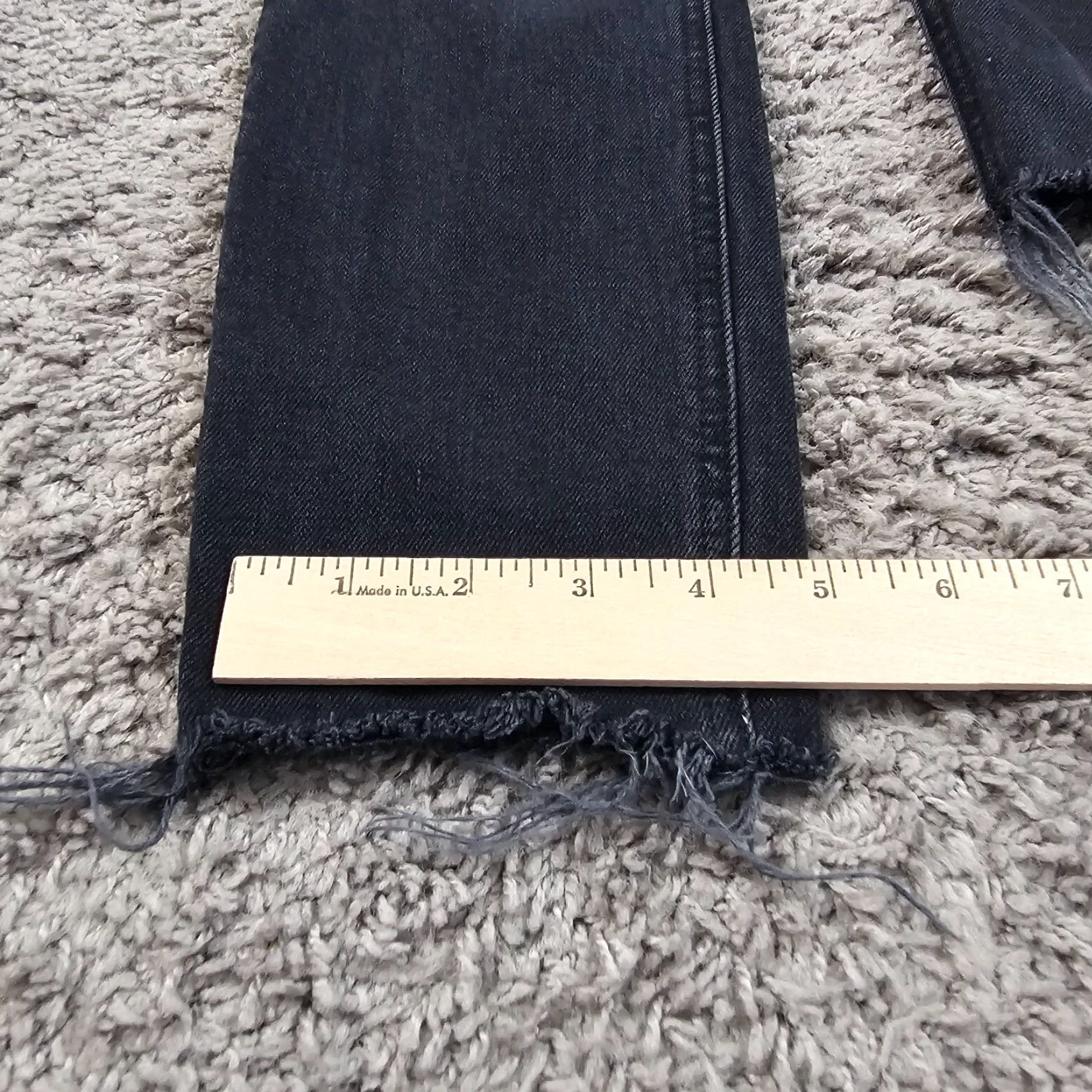 Vintage Denim Forum Jeans Women 26 Black High Rise Slim Ankle Fray Stretch 24x26 Size 24" / US 00 / IT 34 - 7 Thumbnail