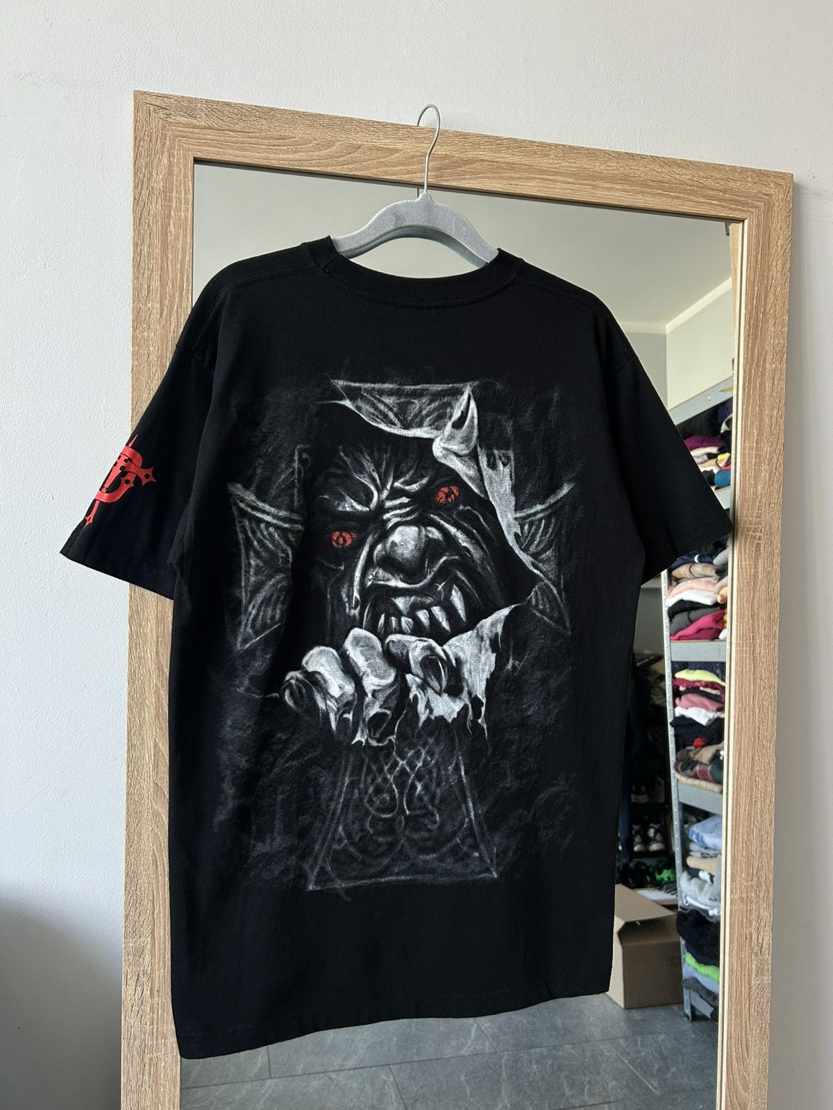 Vintage Skull tee shirt vintage spiral black Size US L / EU 52-54 / 3 - 6 Thumbnail