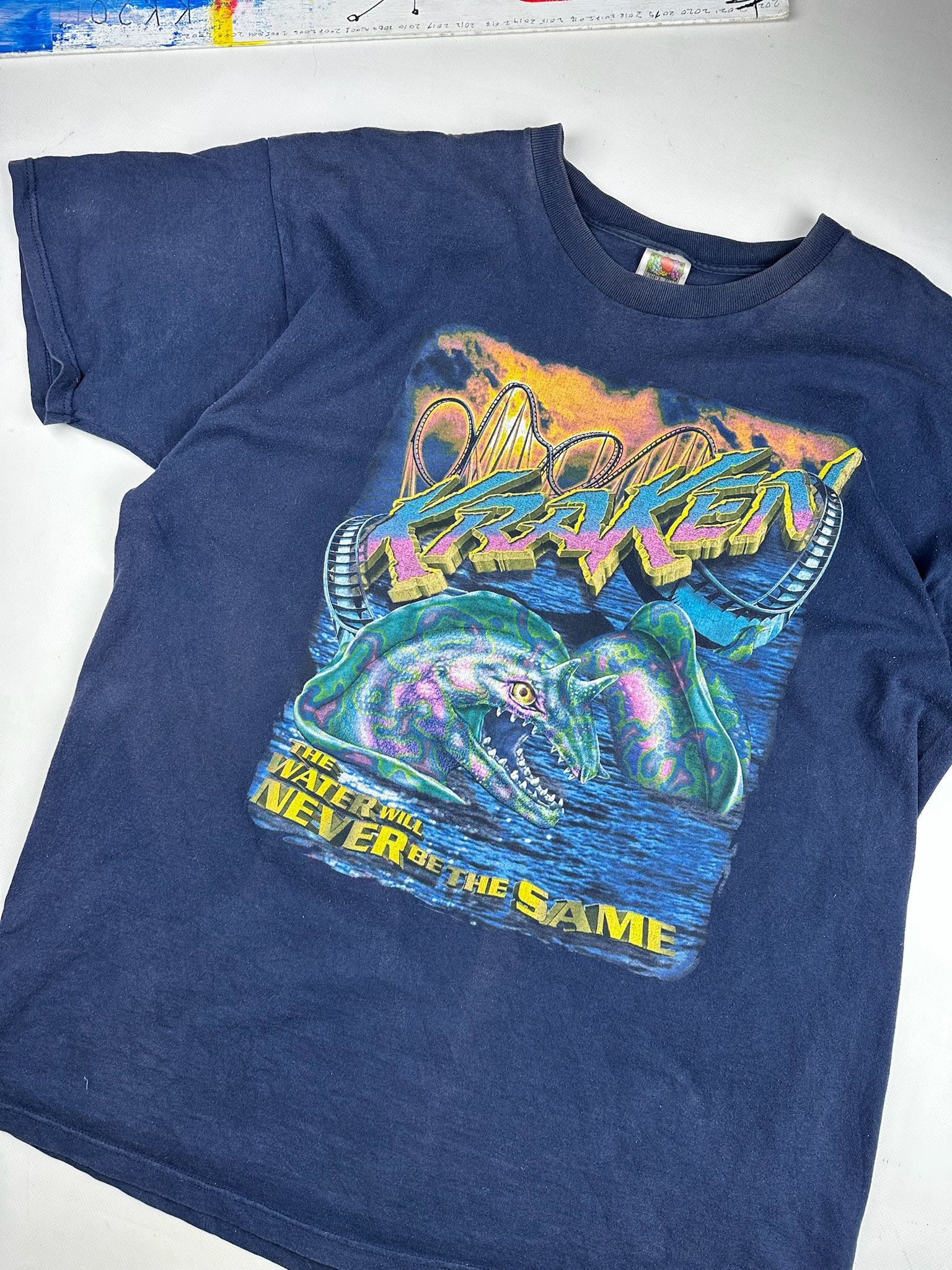 Expert Horror Vintage Kraken t-shirt monster theme park roller coaster Size US XL / EU 56 / 4 - 3 Thumbnail