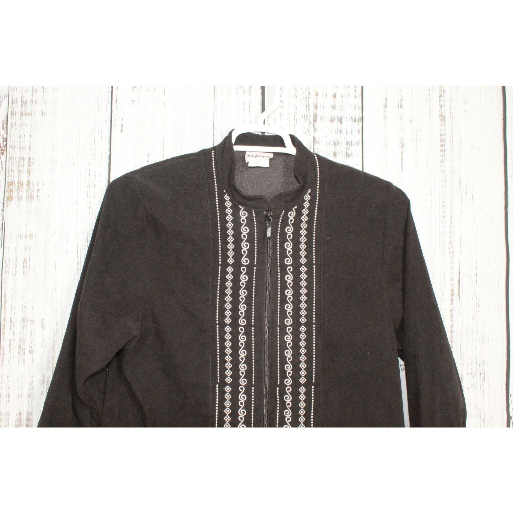 Other Bon Worth Beaded Embroidered Zip Jacket Women’s SP Size S / US 4 / IT 40 - 2 Thumbnail