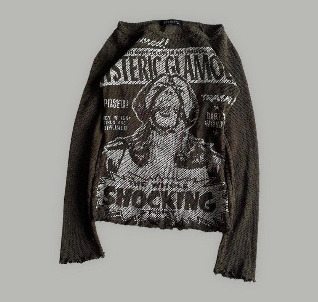 Supreme Hysteric Glamour Mesh L/S Top Black Men's - FW24 - US