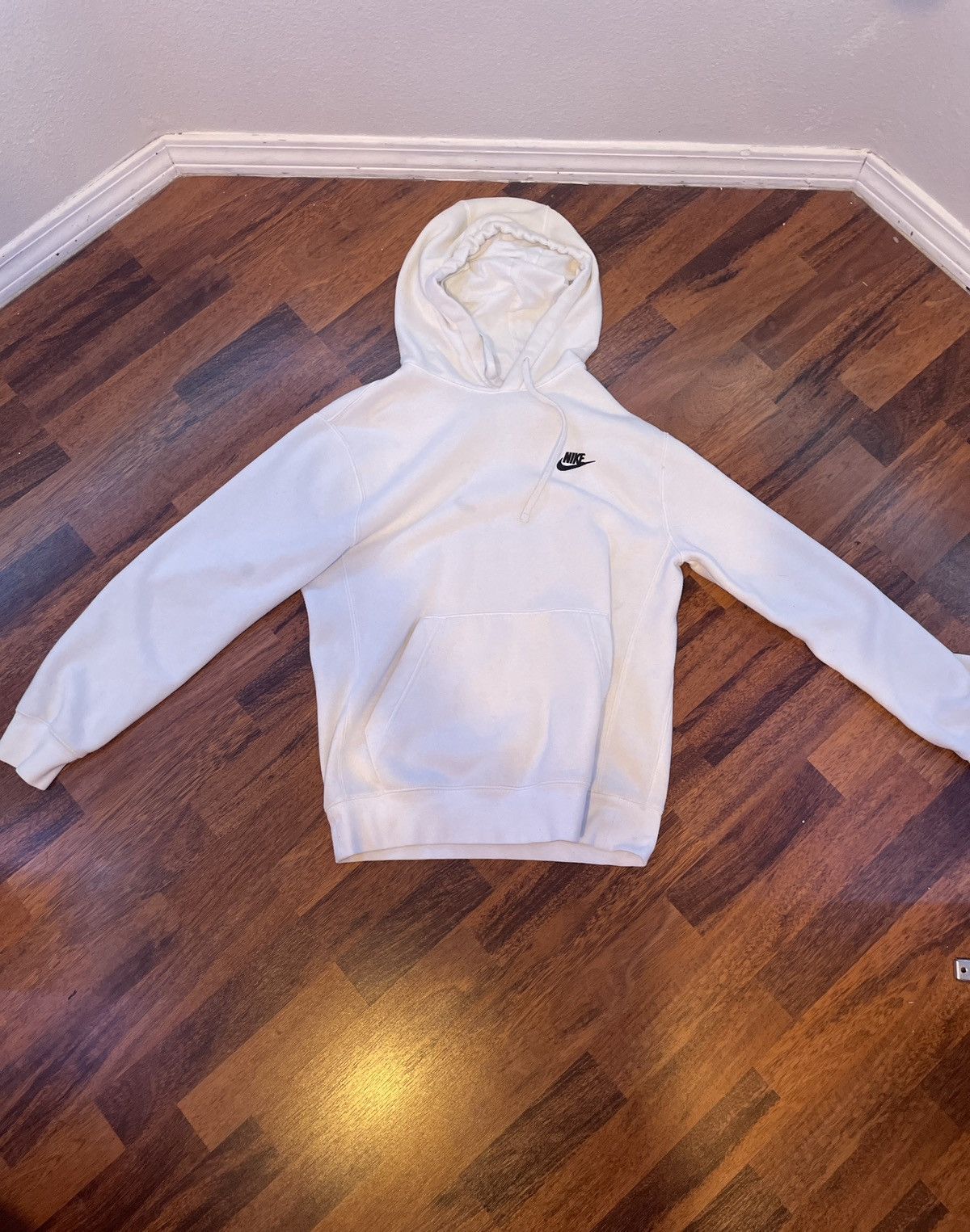 tawny white nike hoodie