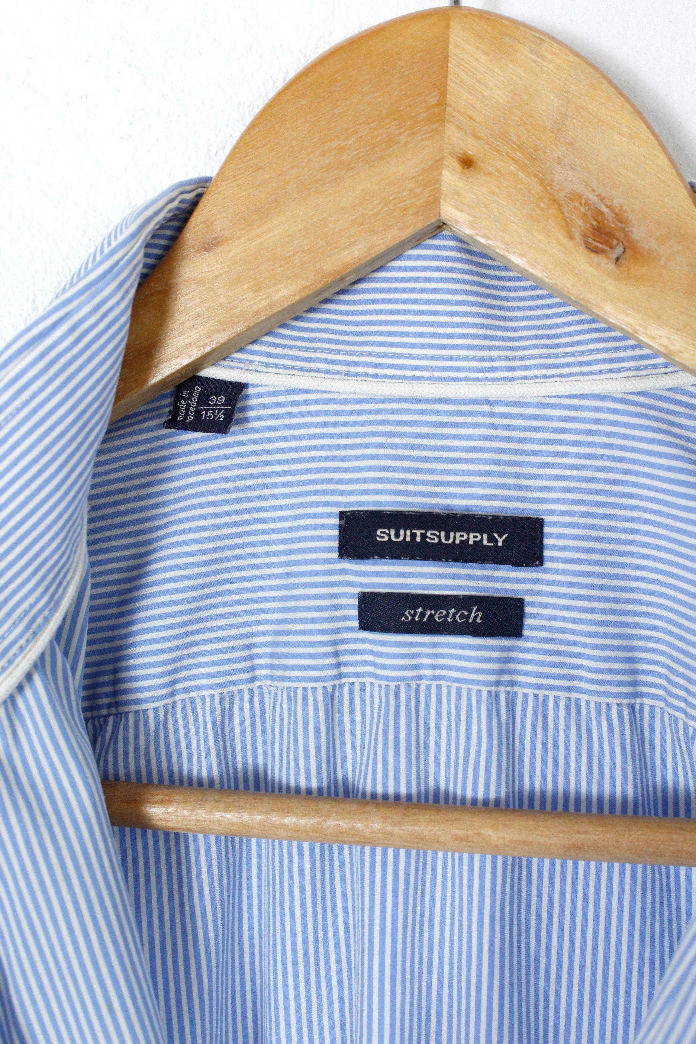 Suitsupply Suitsupply Blue Striped Cotton Formal Shirt 39 size Size US L / EU 52-54 / 3 - 4 Thumbnail