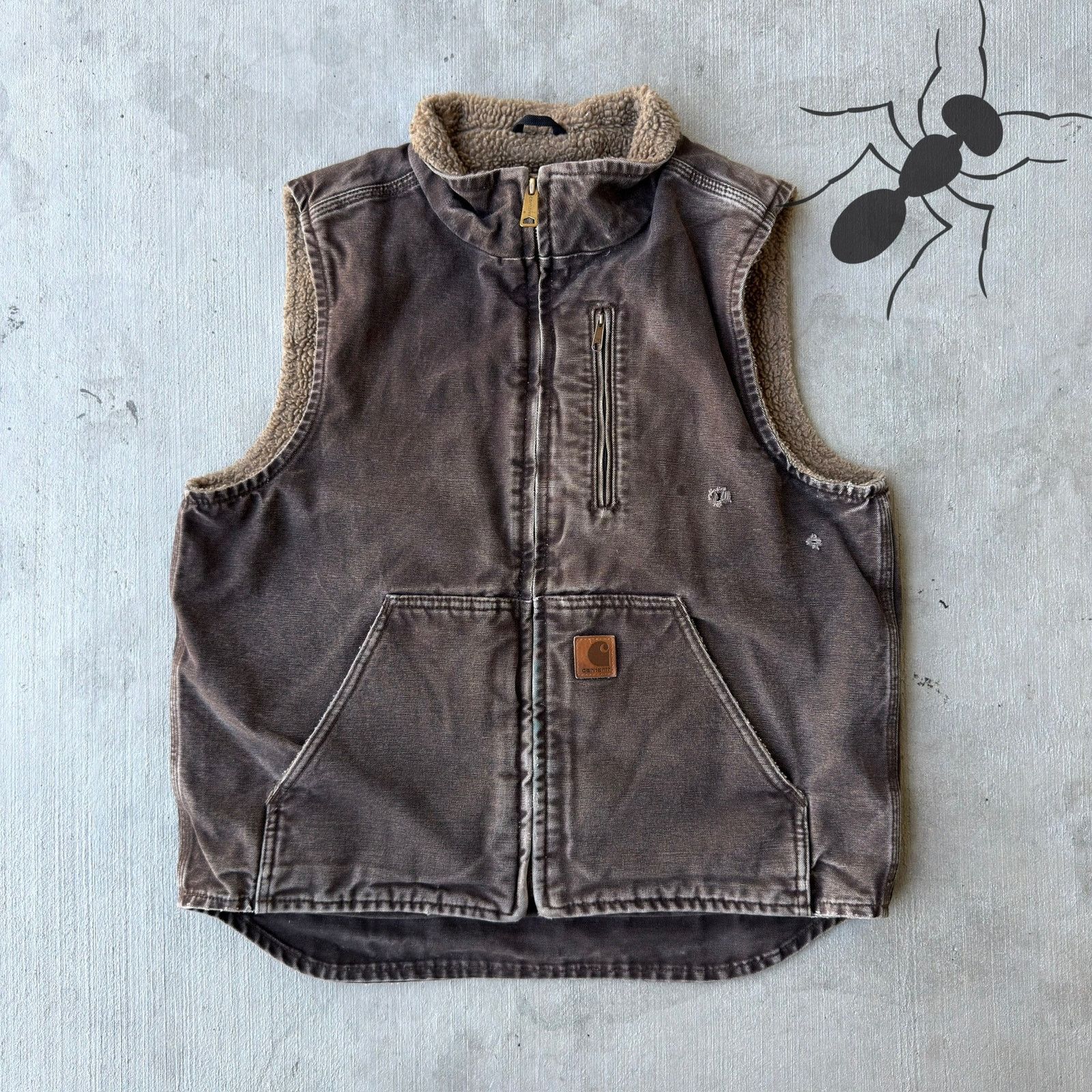 Carhartt × Vintage Carhartt V33 DKB brown work wear vest Size US M / EU 48-50 / 2 - 1 Thumbnail