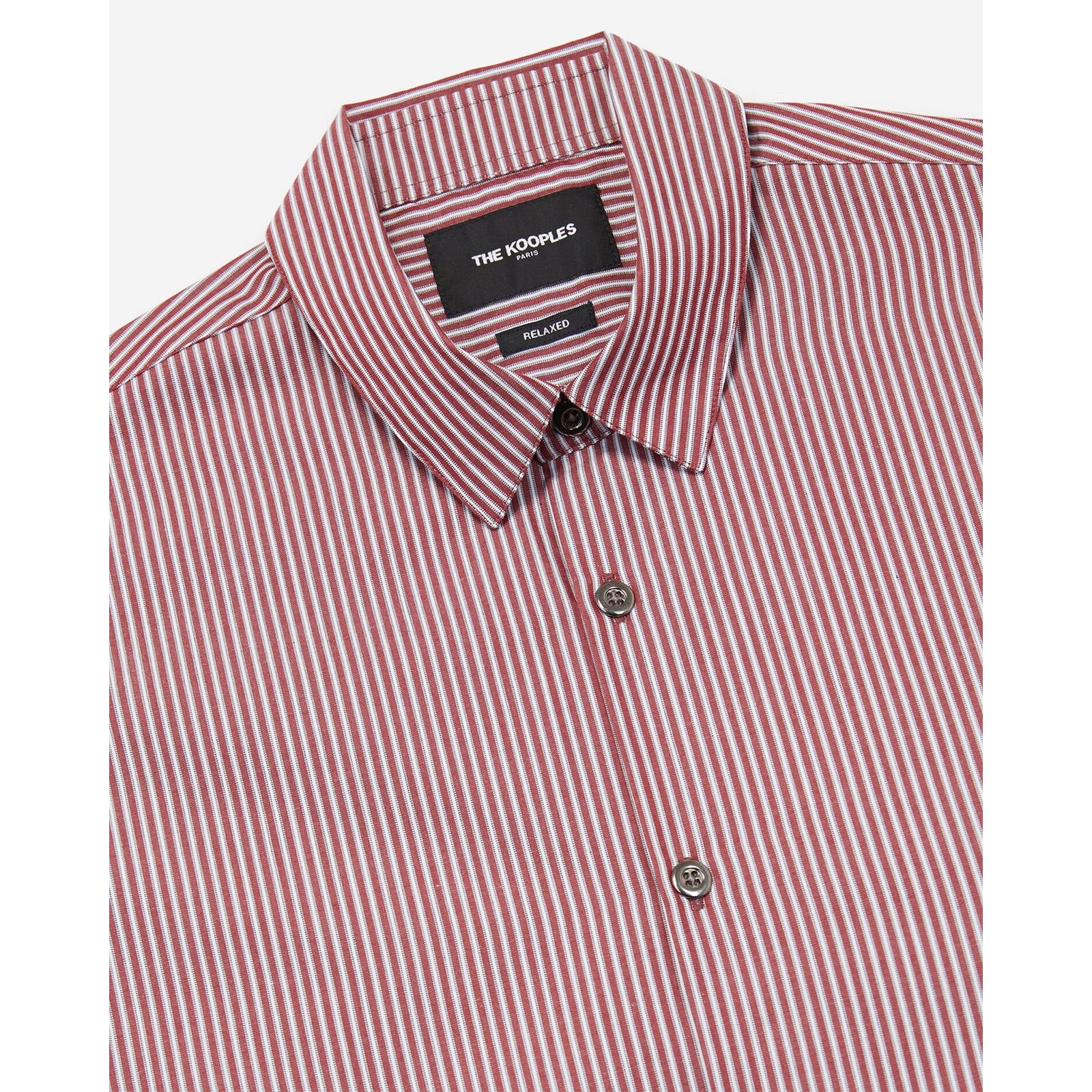 The Kooples The Kooples NWT Relaxed Valencia Burgundy Red Striped Shirt Size US S / EU 44-46 / 1 - 1 Thumbnail