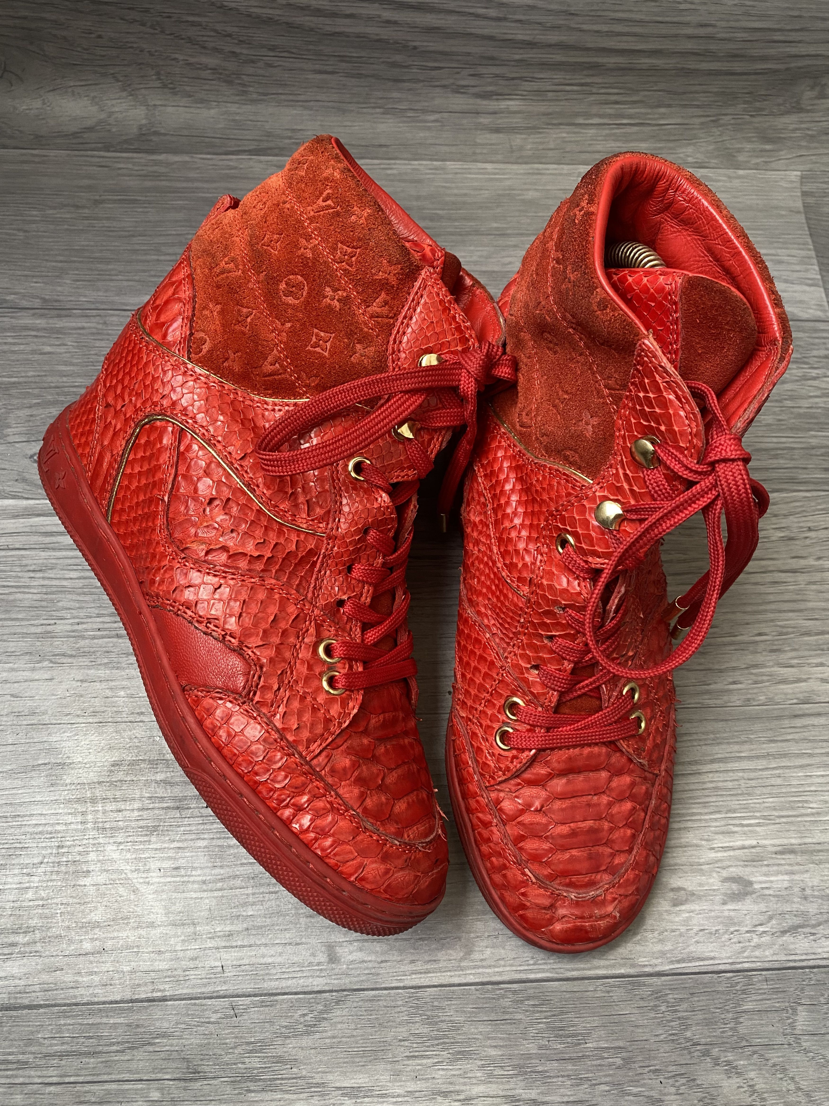 Designer × Louis Vuitton Louis vuitton wedge monogram sneaker boots sz 36 Size US 6 / IT 36 - 5 Thumbnail