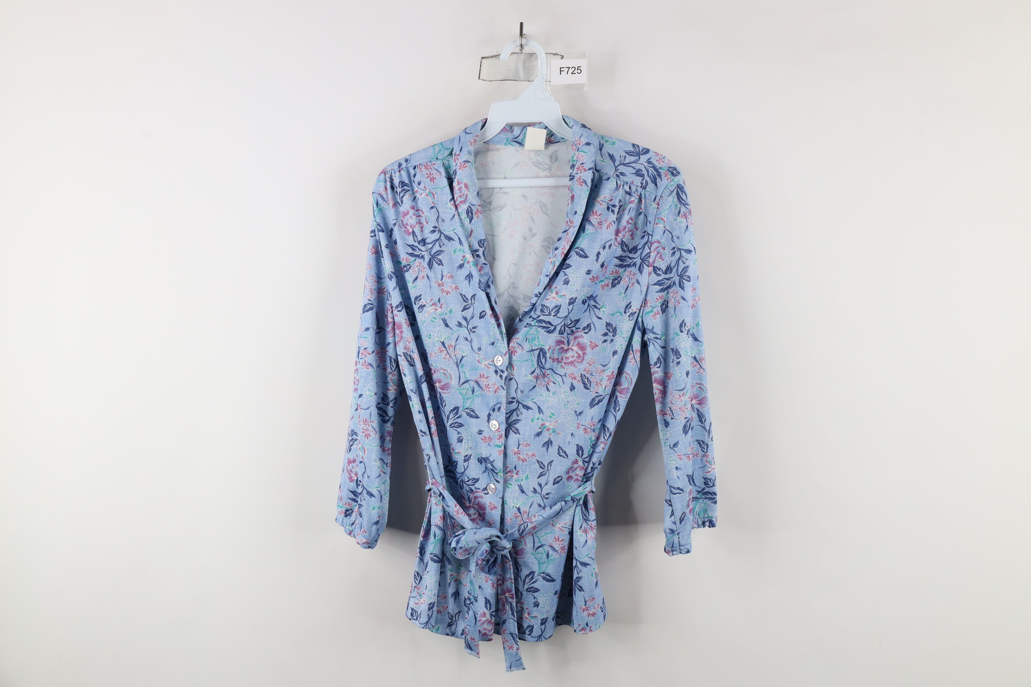 Vintage Vintage 70s Streetwear Belted Knit Collared Button Shirt USA Size M / US 6-8 / IT 42-44 - 1 Thumbnail