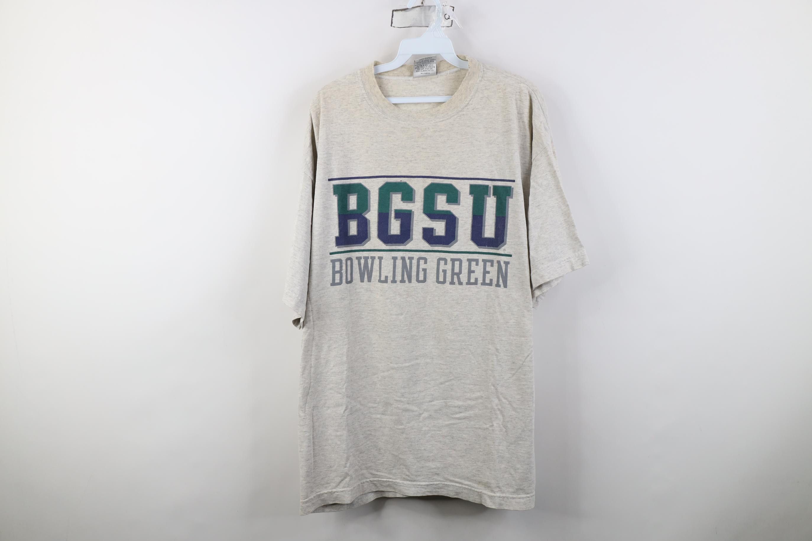 Vintage Vintage 90s Bowling Green State University T-Shirt Gray USA Size US XL / EU 56 / 4 - 1 Thumbnail