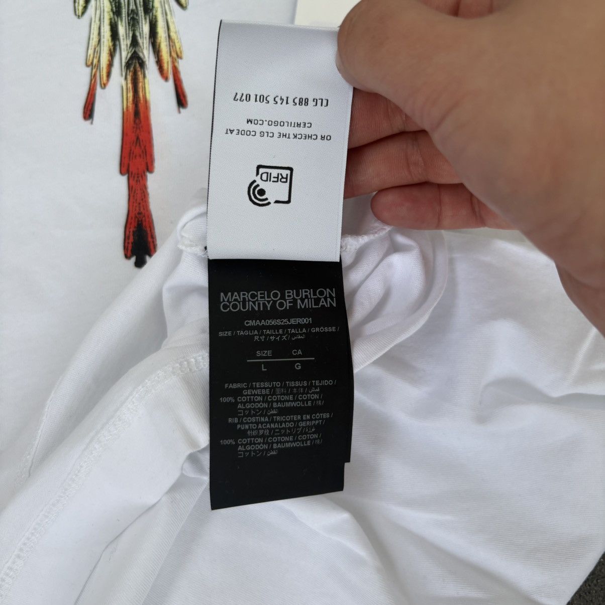 Marcelo Burlon Marcelo Burlon County of Milan Icon Wings basic t-shirt Size US L / EU 52-54 / 3 - 7 Thumbnail