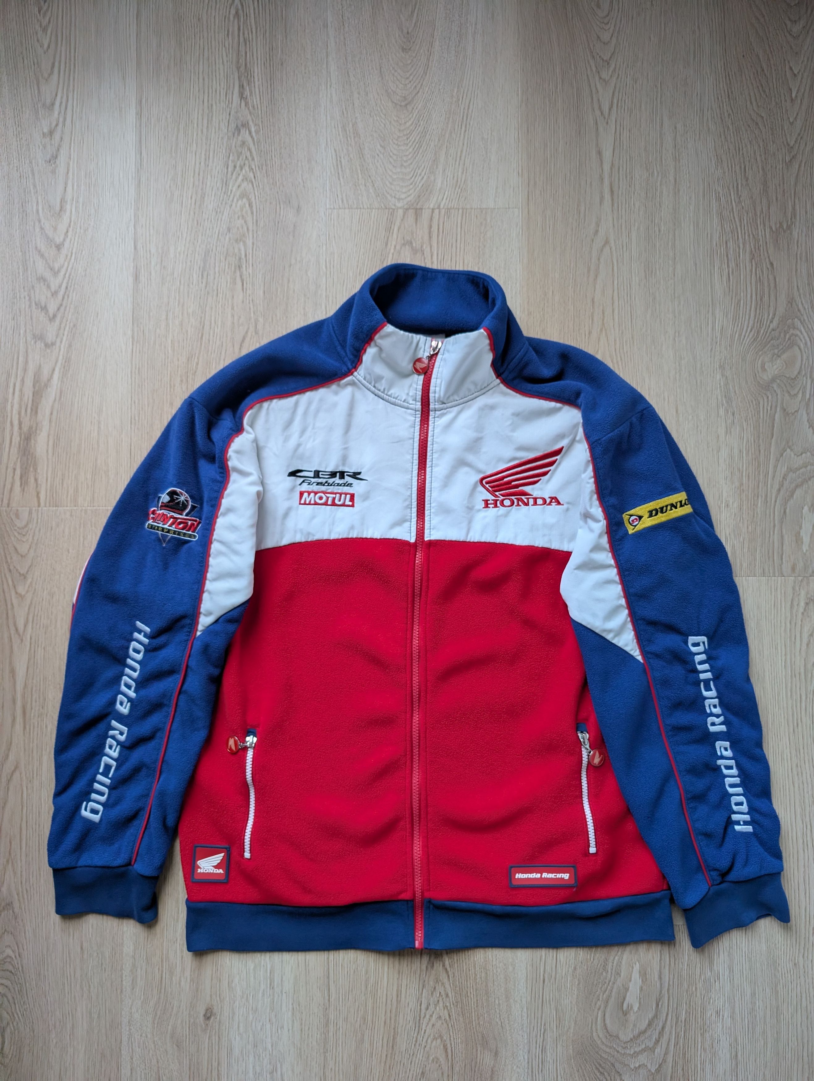 Honda Vintage Honda Racing Fleece Mens Moto Zip Jacket Size US L / EU 52-54 / 3 - 1 Thumbnail