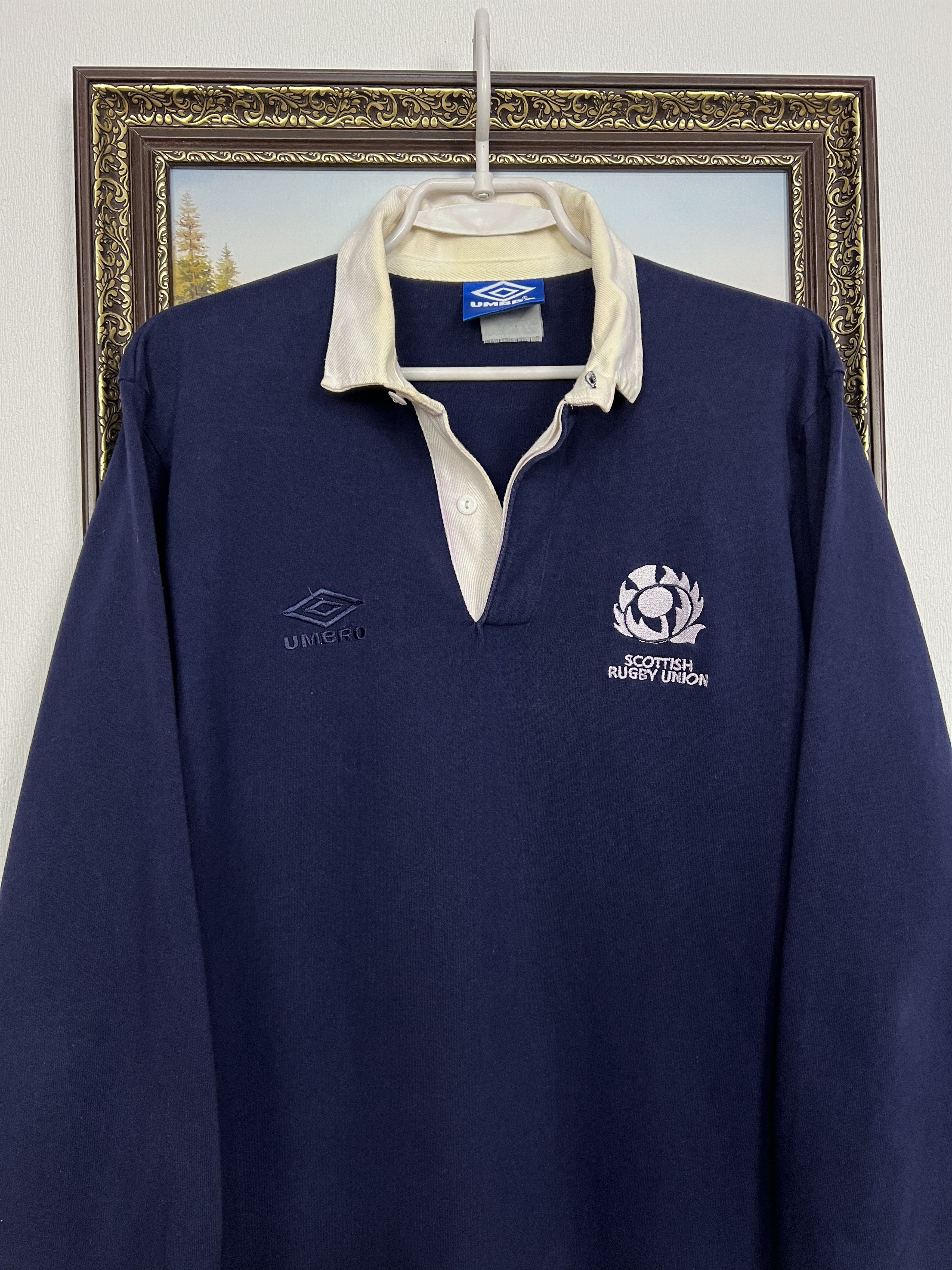 Umbro Vintage 90's Scotland Rugby Union Long Sleeve Jersey Trikot Size US L / EU 52-54 / 3 - 2 Thumbnail